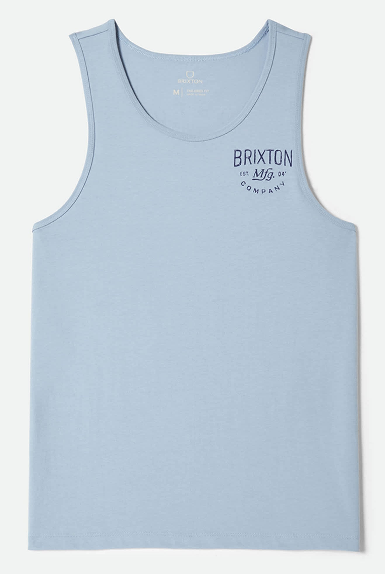 Men's Fremont Tank Top in the color Dusty Blue - Front Product View