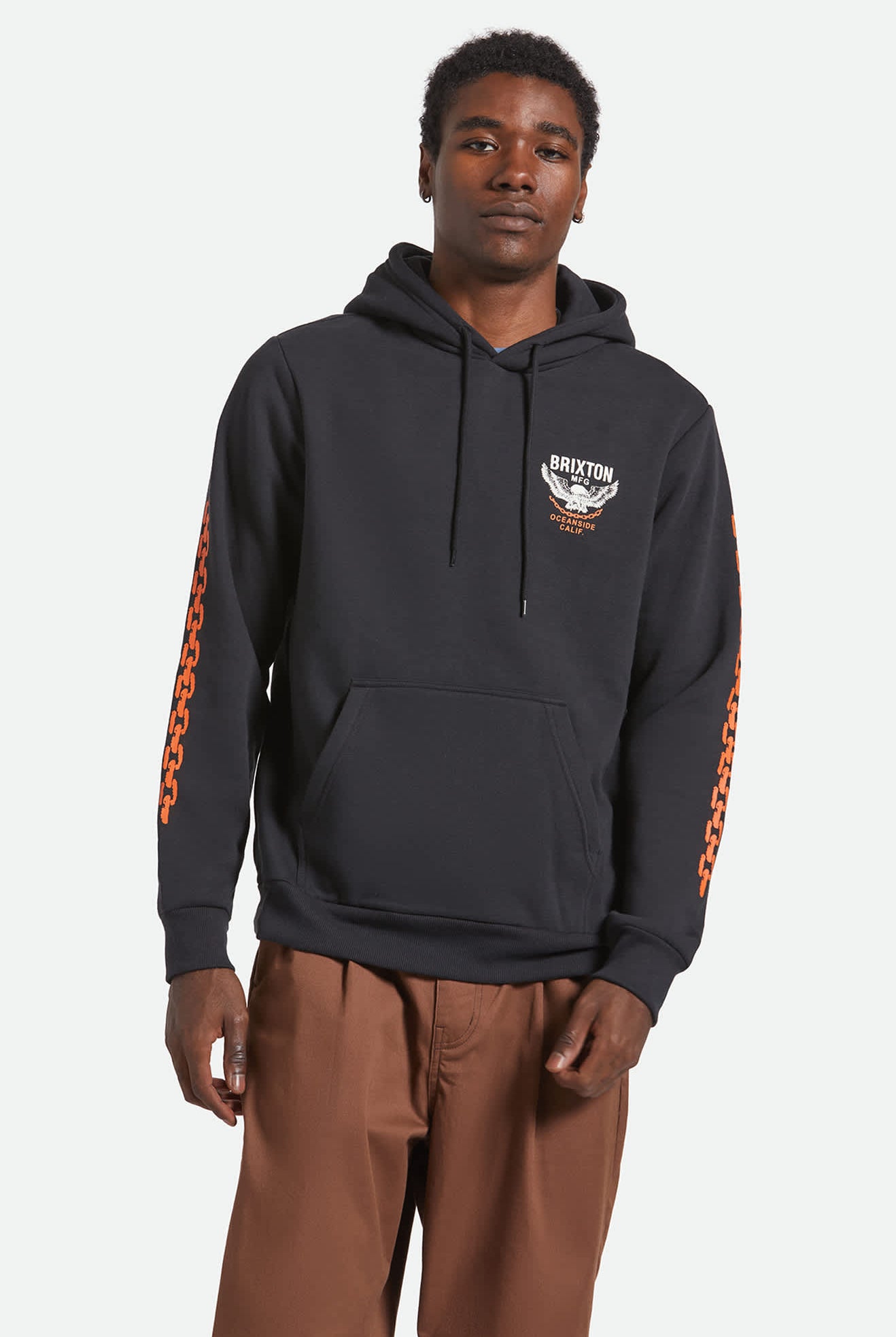 Men's Waller Hoodie in the color Black - Men's Front View