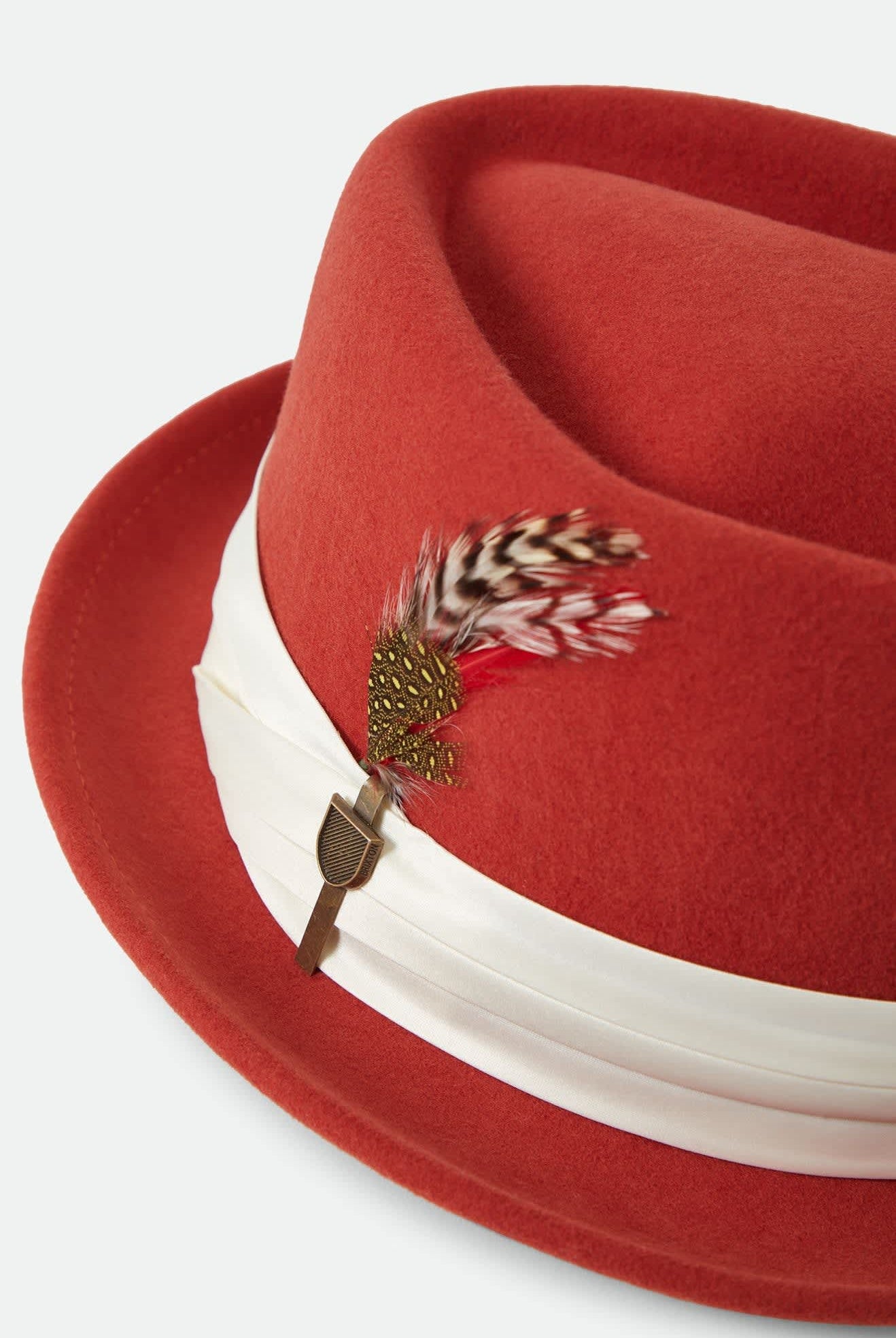Unisex Stout Pork Pie in the color Red Earth/Wax Paper - Additional Laydown image