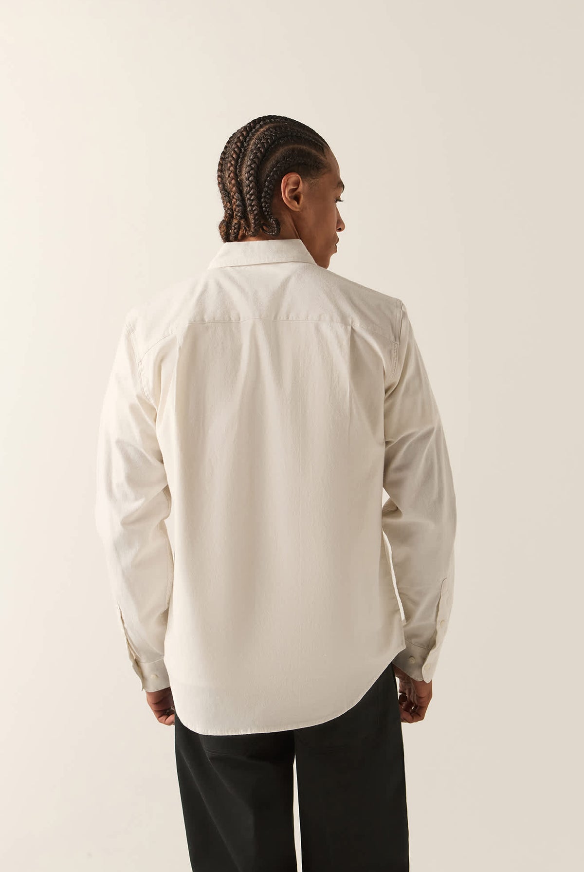Men's Sanford Shirt in the color Off White - Men's Back View
