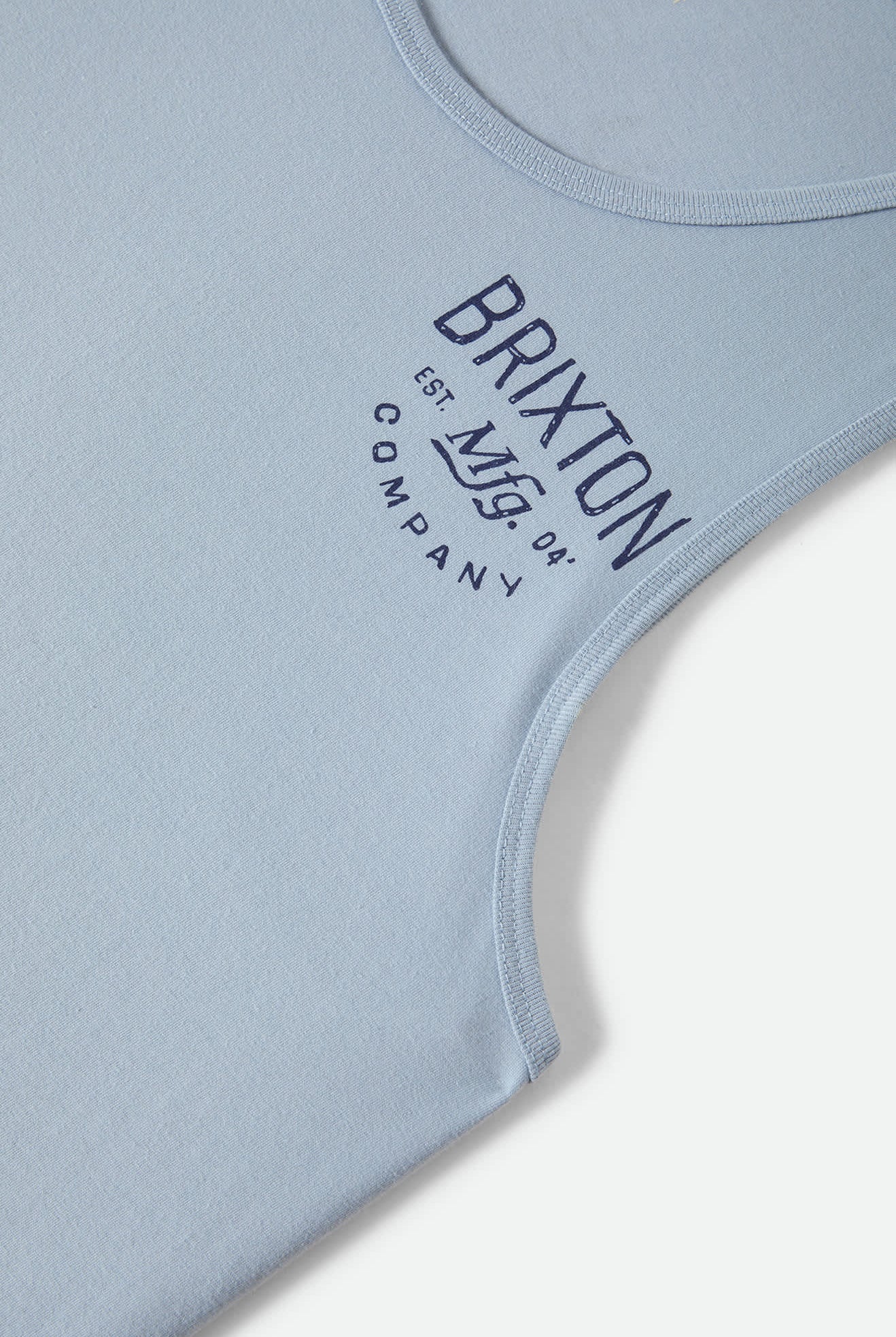 Men's Fremont Tank Top in the color Dusty Blue - Additional Laydown image