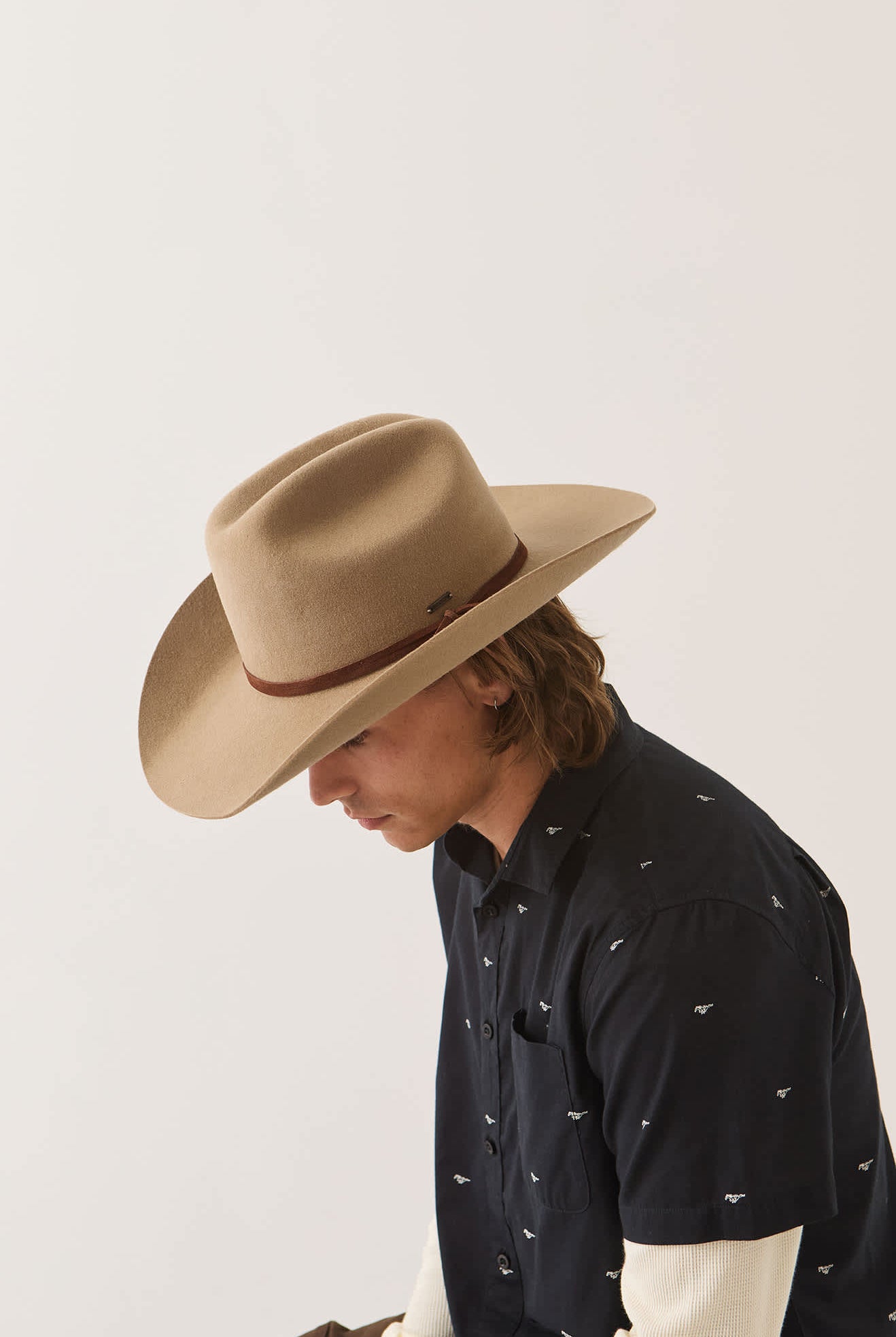 Unisex Laredo Cowboy Hat in the color Khaki - Men's Side View