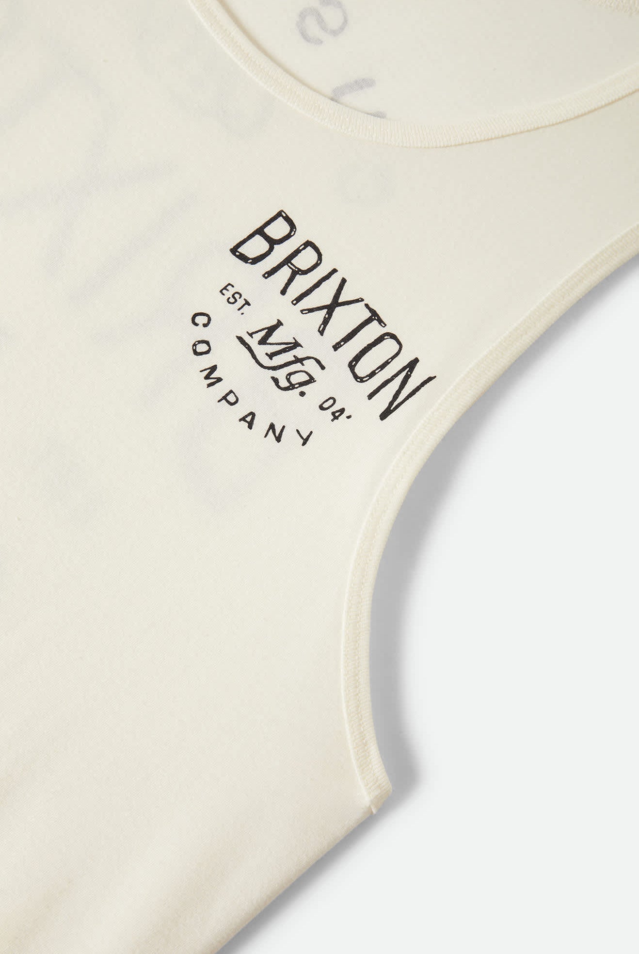 Men's Fremont Tank Top in the color Off White - Additional Laydown image