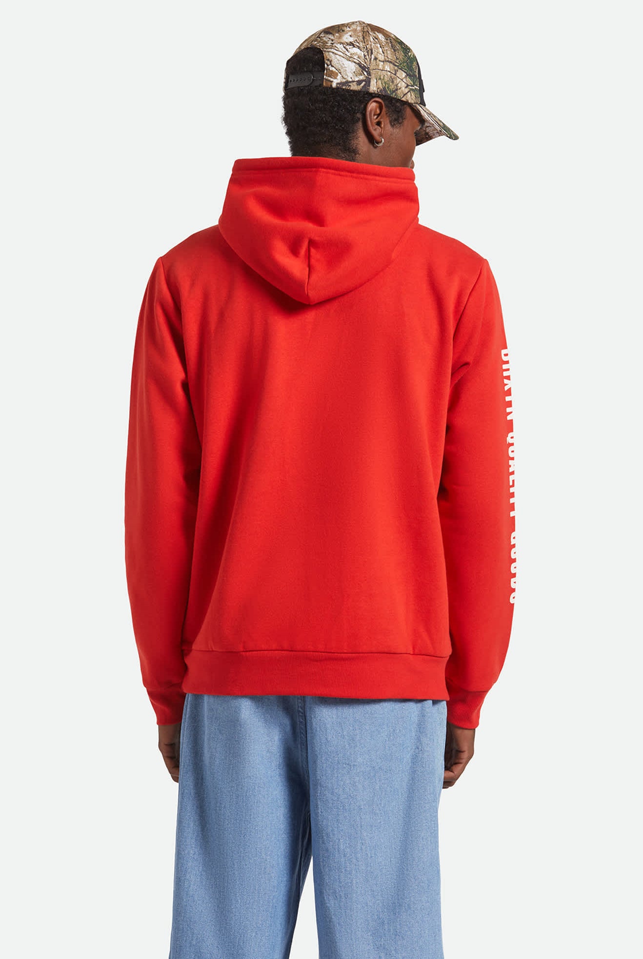 Men's Woodburn Hoodie in the color Adrenaline Rush - Men's Back View