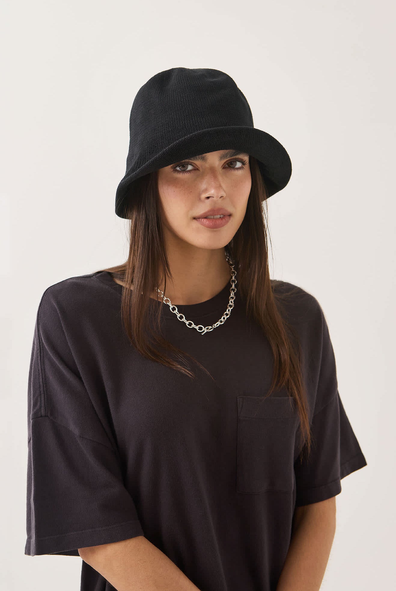 Unisex Redding Knit Packable Hat in the color Black/Black - Additional Fit image