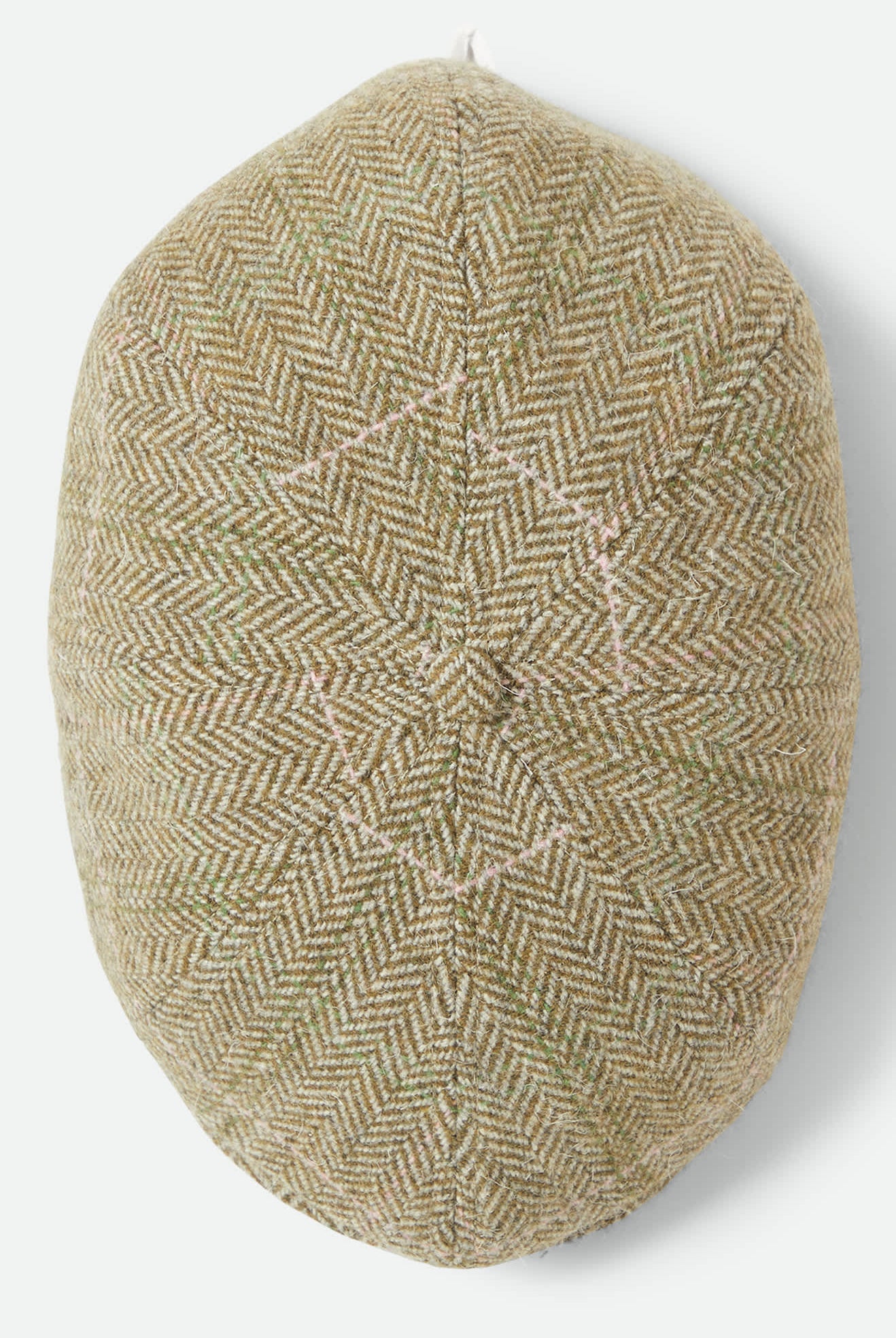 Women's Brood Lightweight Newsboy Cap in the color Sublime Green Houndstooth - Additional Laydown image