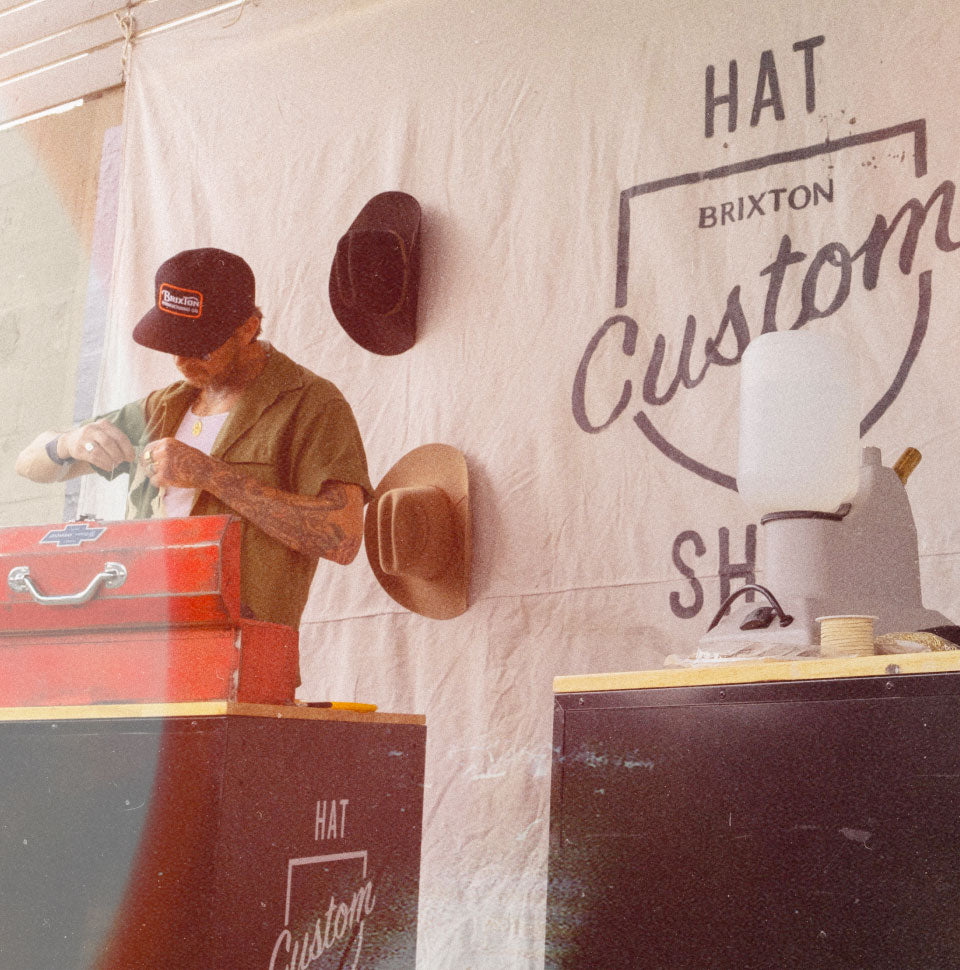 Watch, Brixton Artist/Designer, Jake display headwear customization talents in our new video series, 'Restitched'.