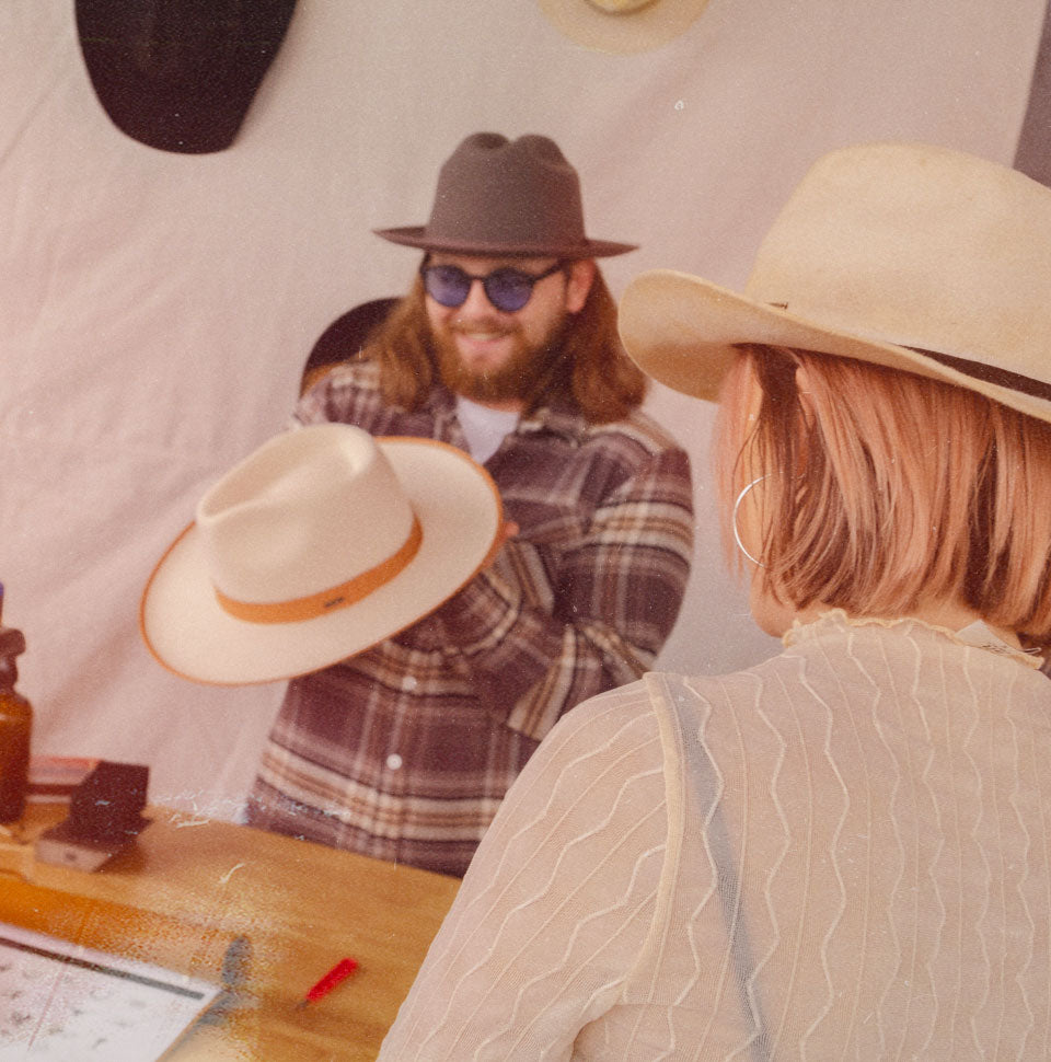 Get your hat shaped and/or reshaped from one of our headwear artists.