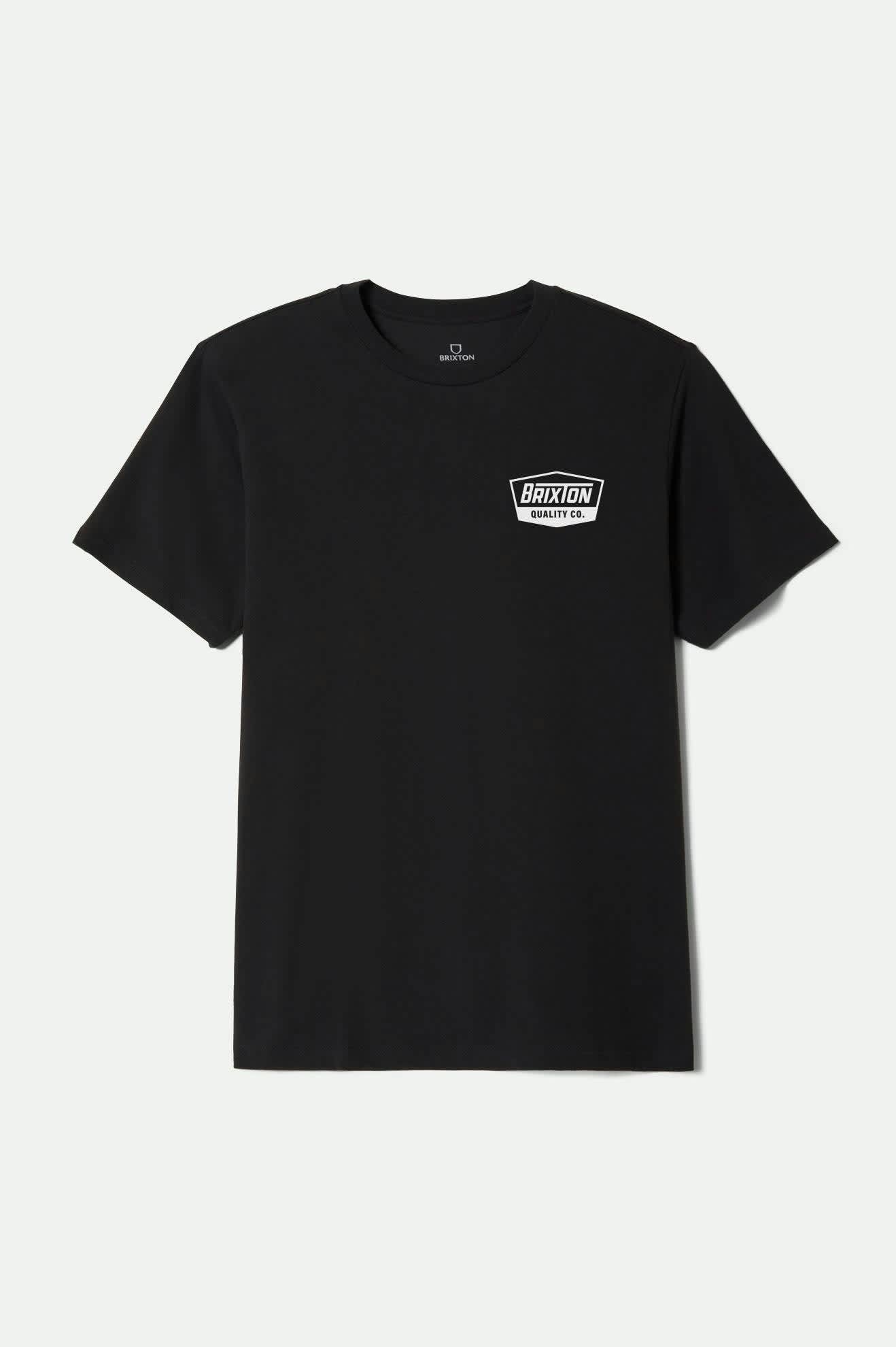 Men's Regal S/S Standard T-Shirt in the color Black/White - Front Product View