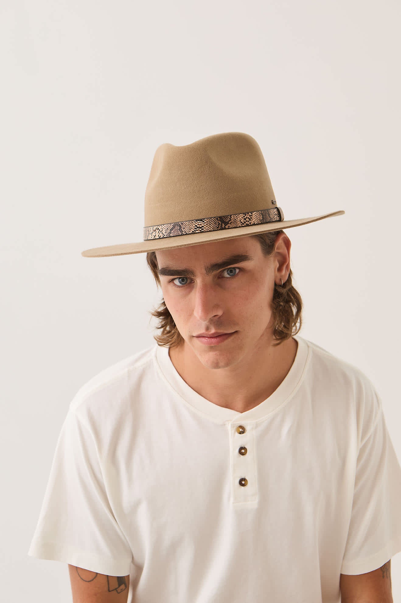 Unisex Sonoran Cowboy Hat in the color Khaki - Men's Front View