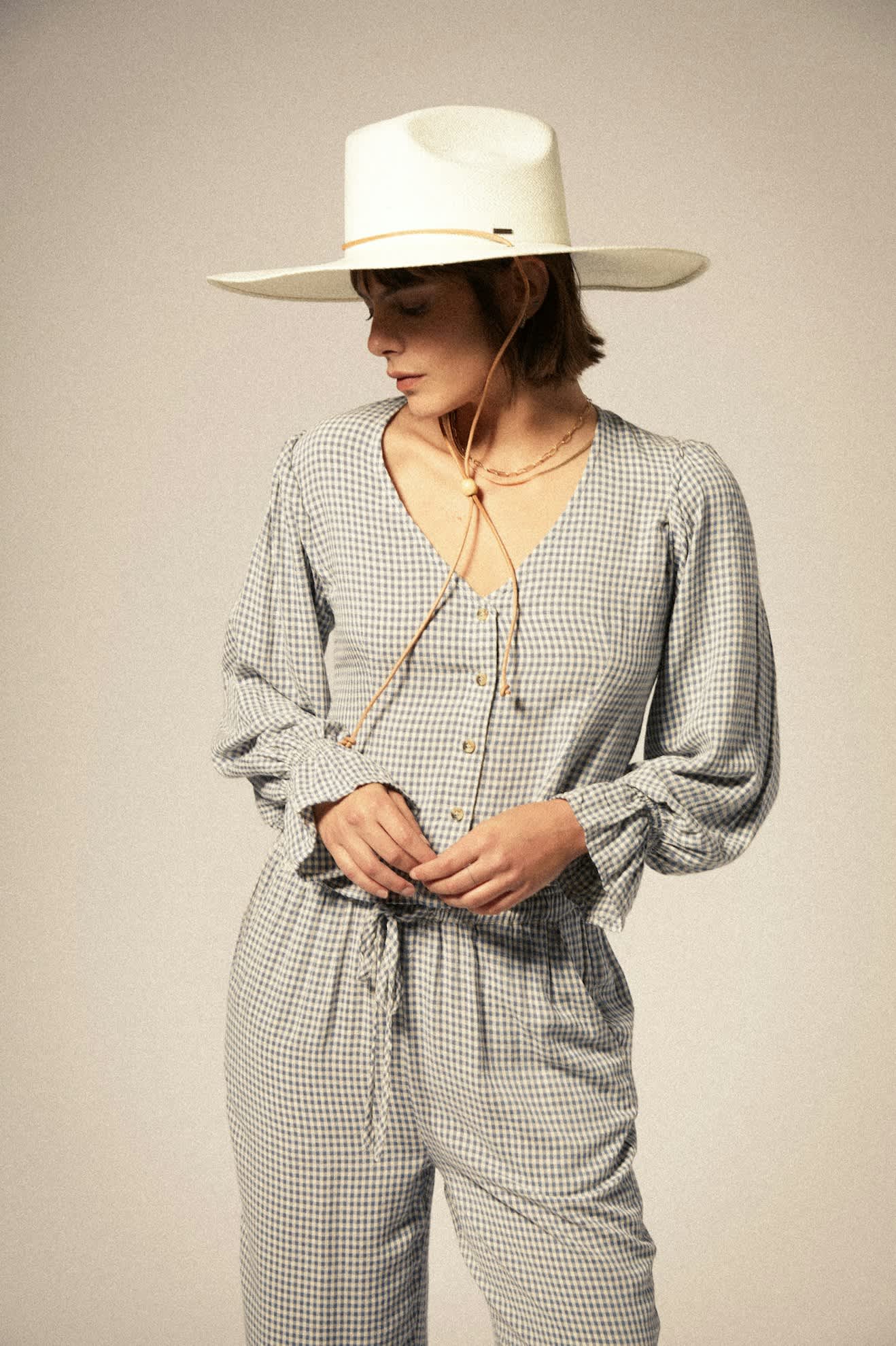 Women's Marina Panama Lifeguard Hat in the color Panama White - Women's Side View