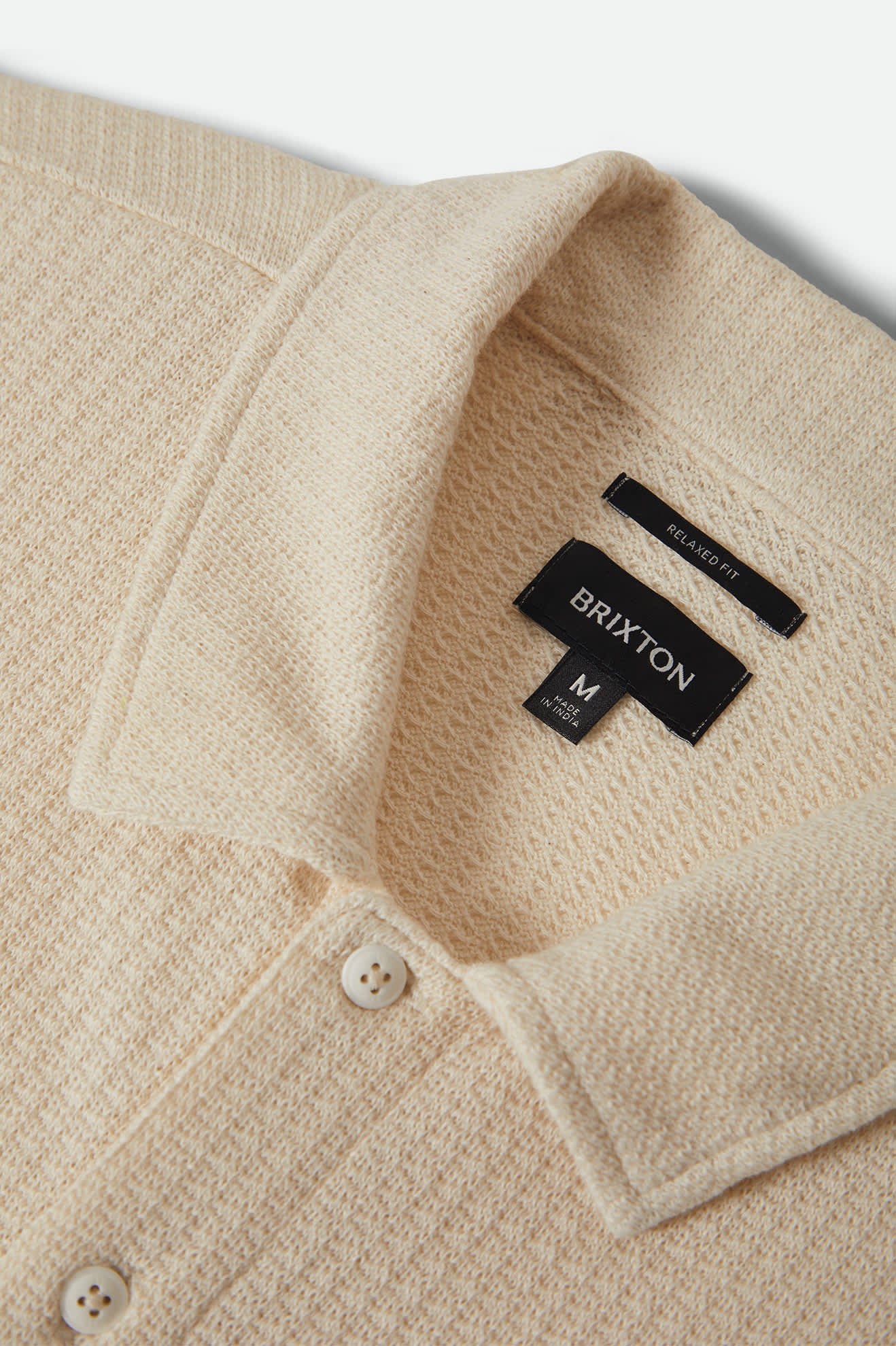 Men's Poolside Short Sleeve Shirt in the color Off White - Additional Laydown image