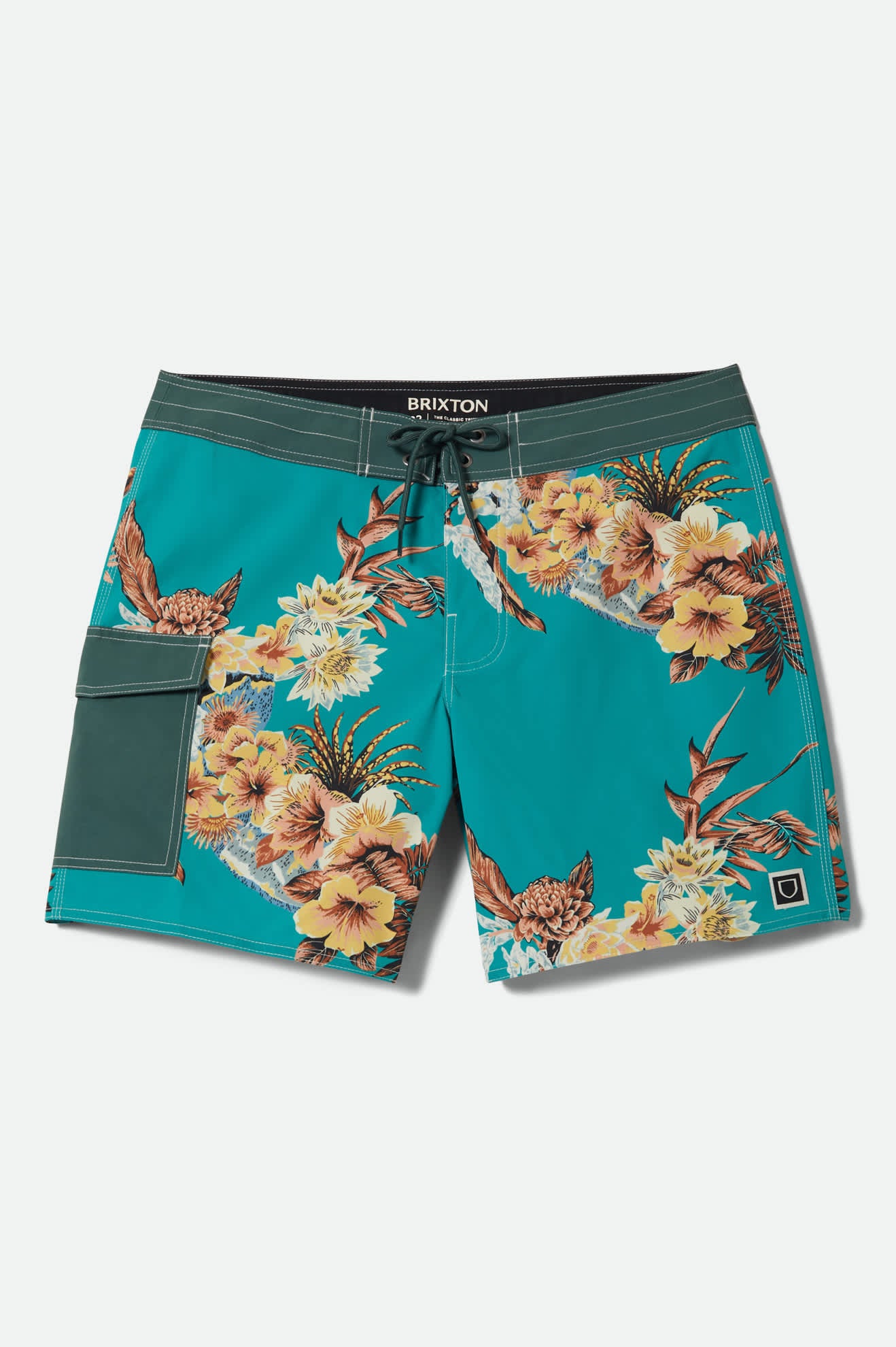 Men's Classic Trunk 17" in the color Primal Green/Floral - Front Product View