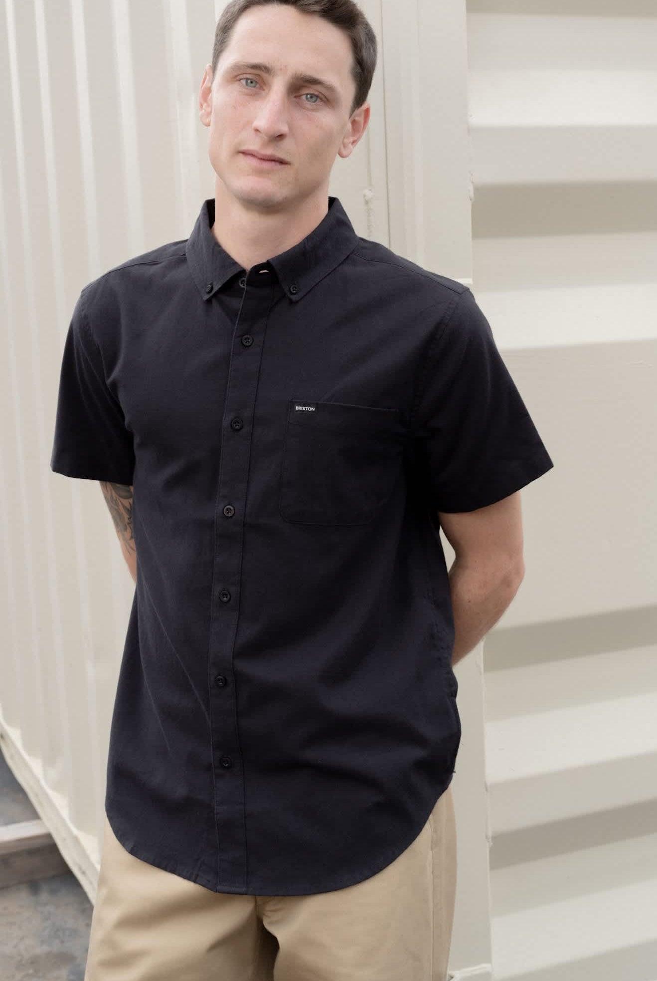 Men's Sanford Oxford Woven in the color Black - Men's Lifestyle image