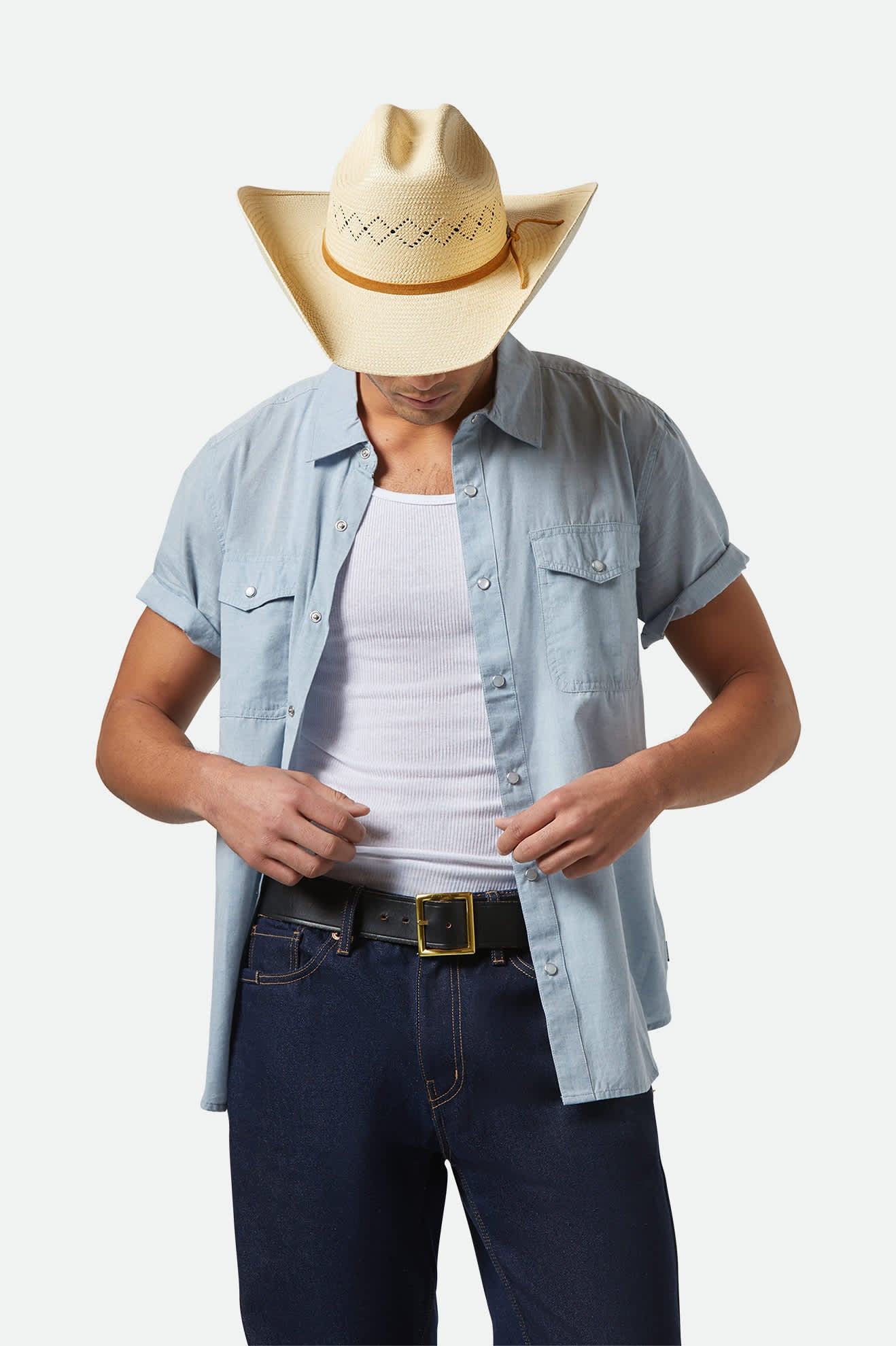 Unisex Laredo Panama Straw Cowboy Hat in the color Catalina Sand - Additional Fit image