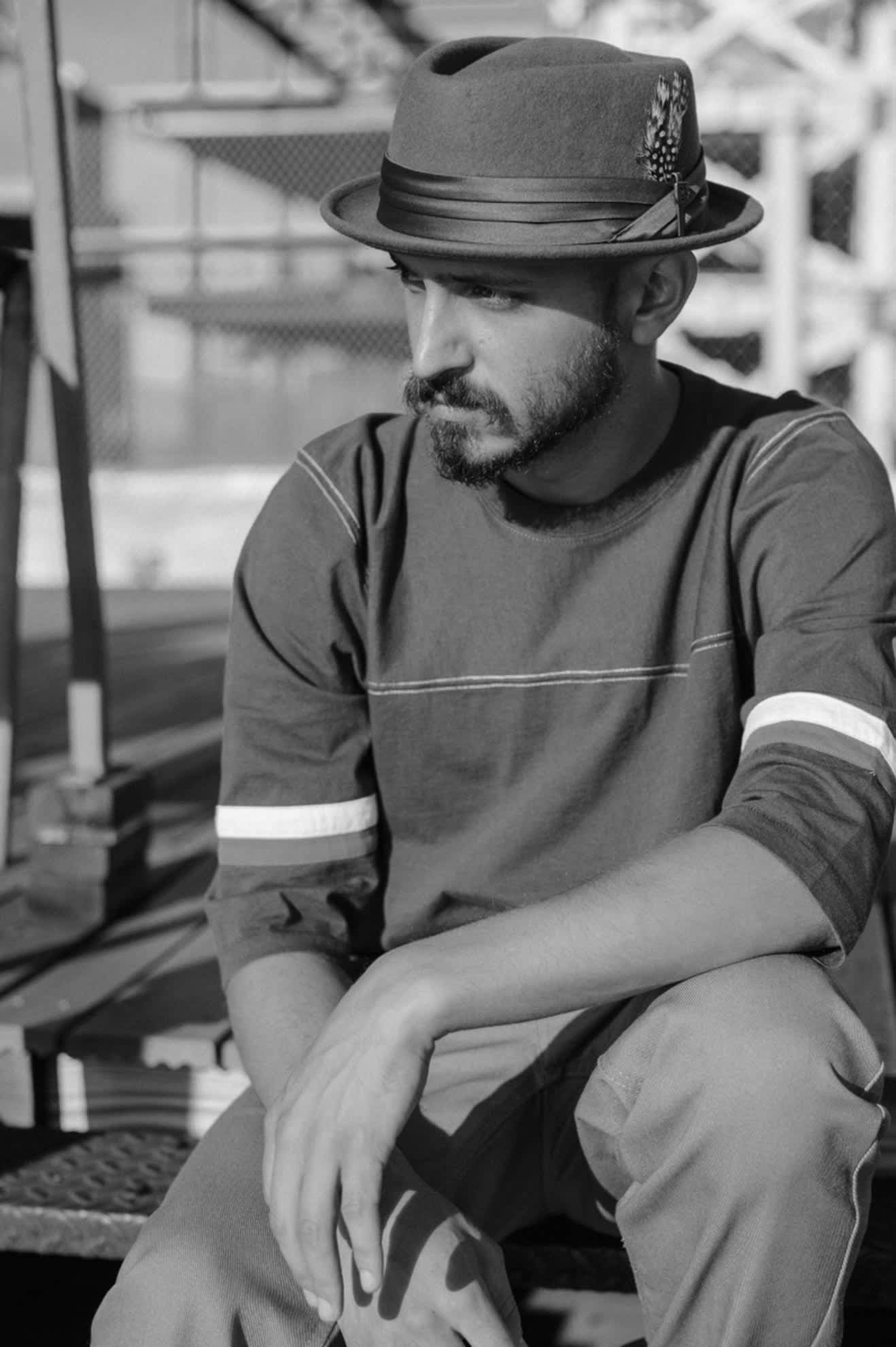 Unisex Stout Pork Pie in the color Black/Black - Additional Fit image