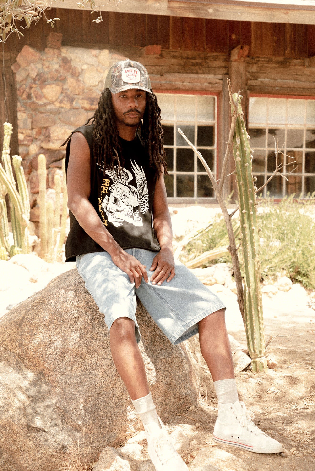 Unisex Hubal Netplus Trucker Hat in the color Tree Camo/Olive - Men's Lifestyle image