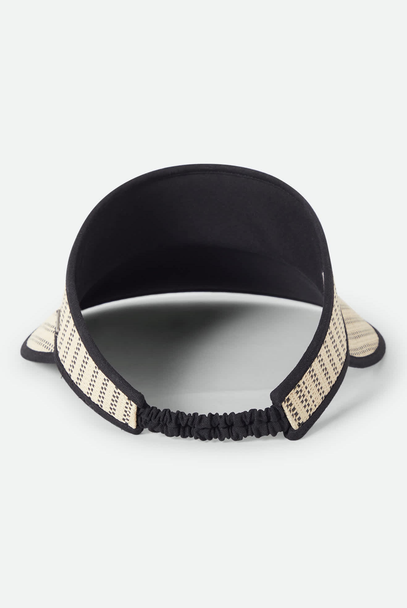 Women's Newport Straw Visor in the color Black/Natural - Additional Laydown image