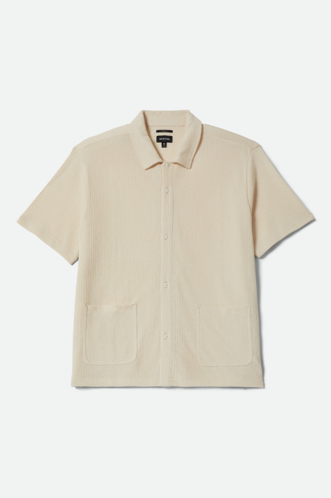 Men's Poolside Short Sleeve Shirt in the color Off White - Front Product View