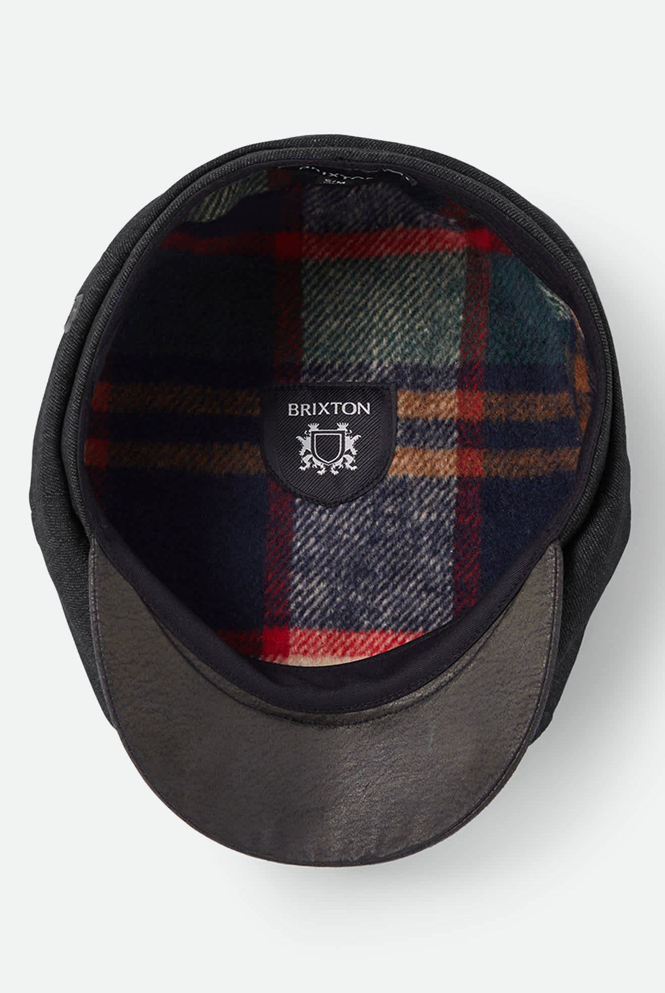Unisex Brood Baggy Flannel Snap Cap in the color Black Denim/Black - Additional Laydown image