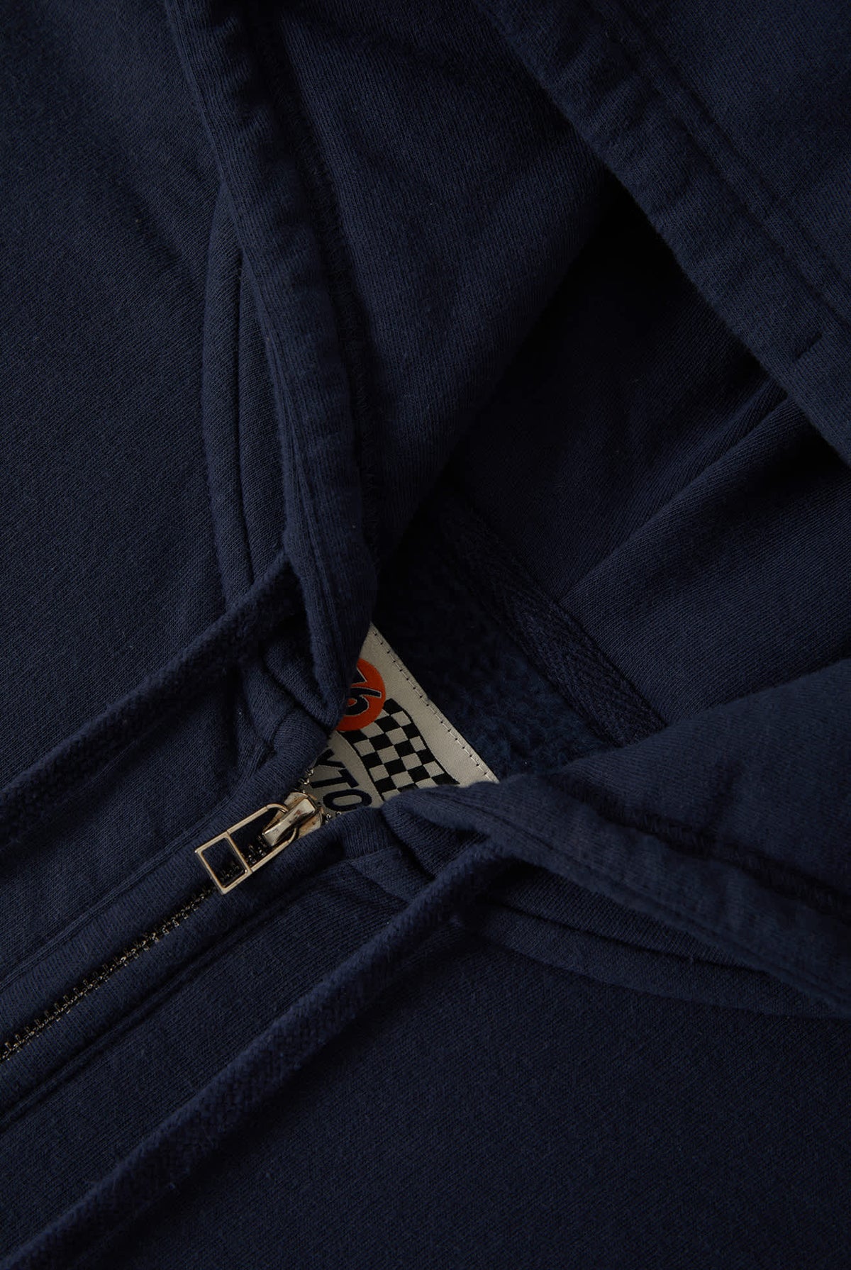 Men's 76 Certified Full Zip Hoodie in the color Washed Navy - Additional Laydown image