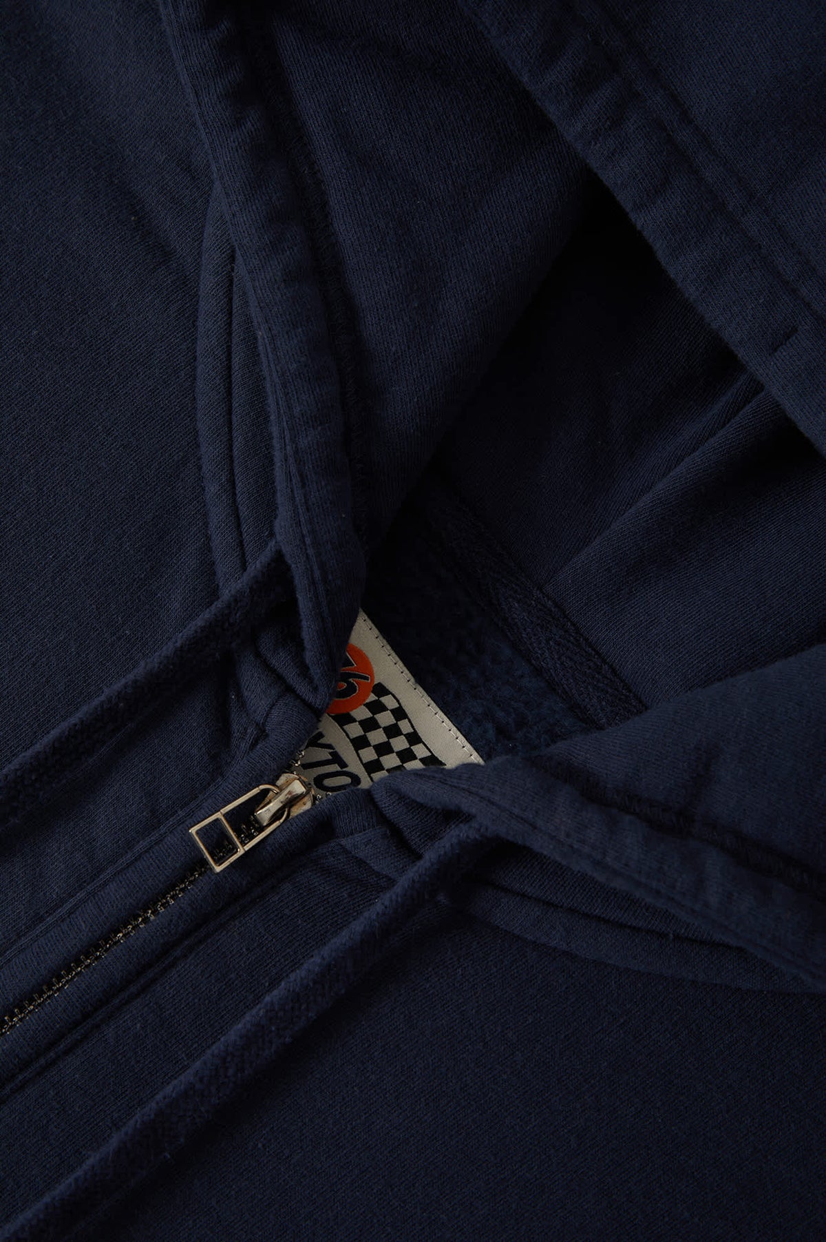 Men's 76 Certified Full Zip Hoodie in the color Washed Navy - Additional Laydown image