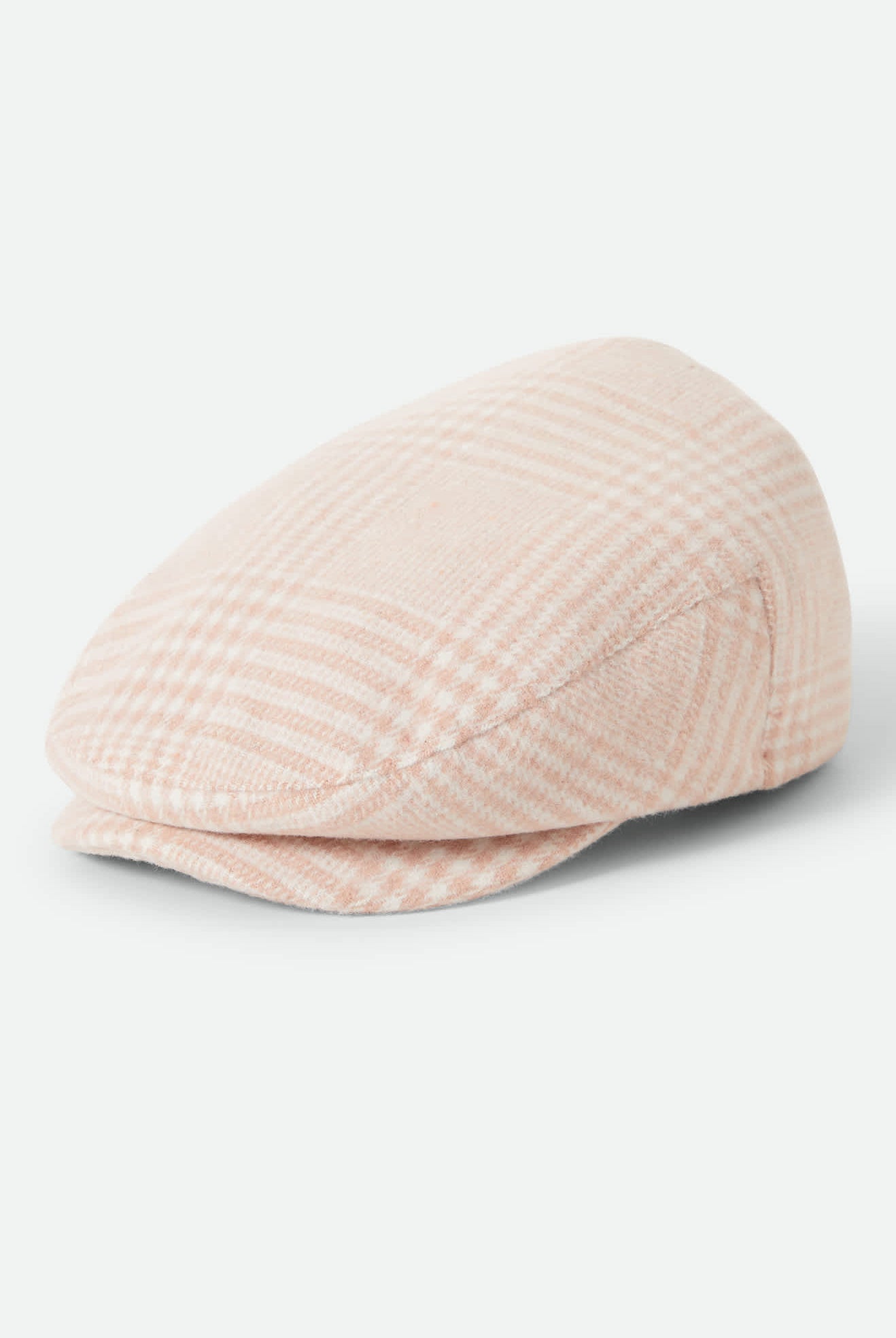 Women's Hooligan Lightweight Flat Cap in the color Soft Pink Houndstooth - Front Product View
