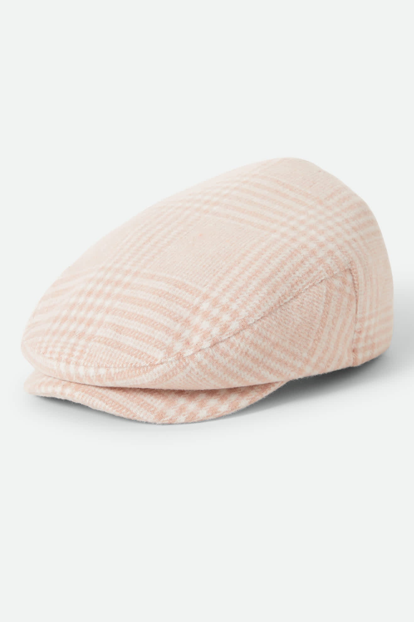 Women's Hooligan Lightweight Flat Cap in the color Soft Pink Houndstooth - Front Product View