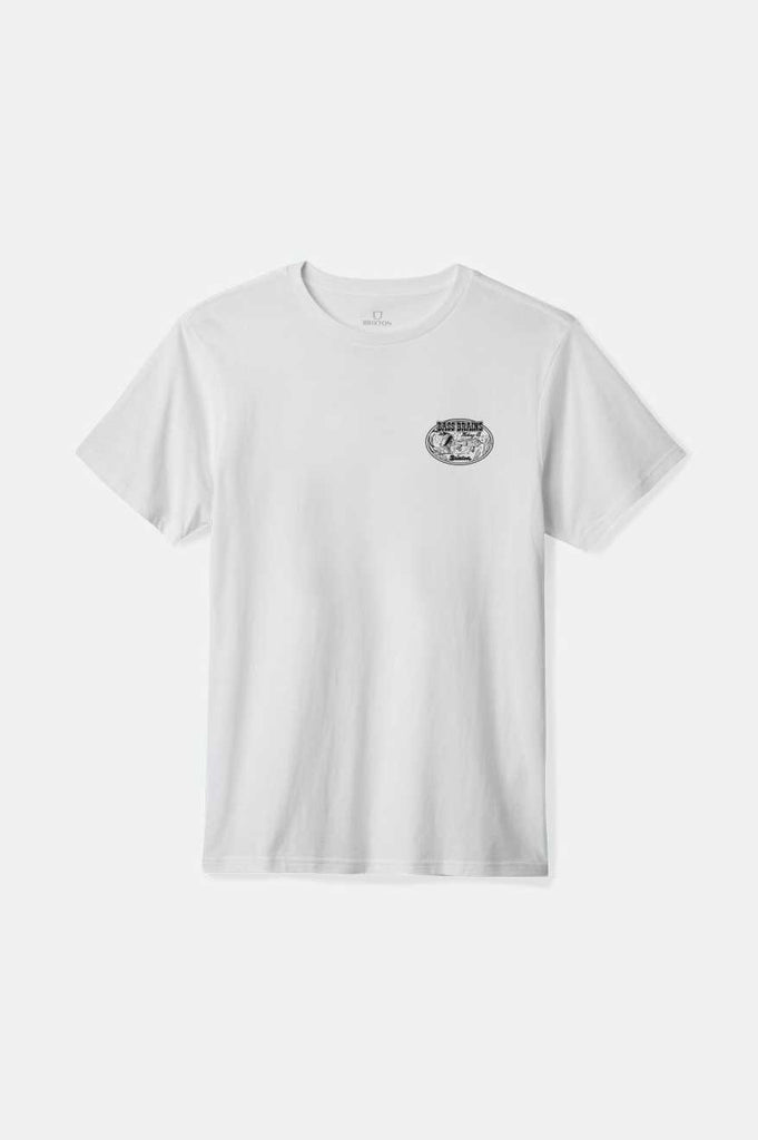 Brixton Bass Brains Swim S/S Standard T-Shirt - White/Black