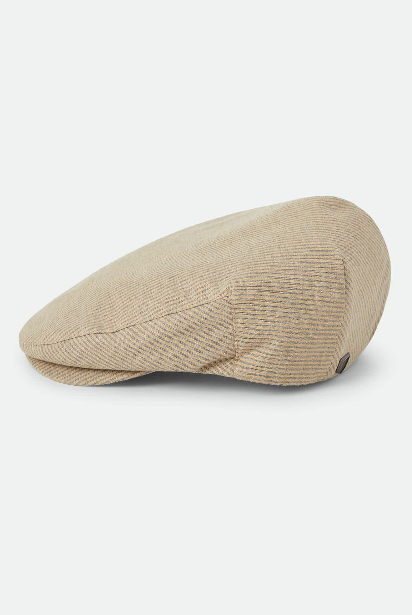 Unisex Hooligan Flat Cap in the color Khaki Stripe/Washed Black - Additional Laydown image