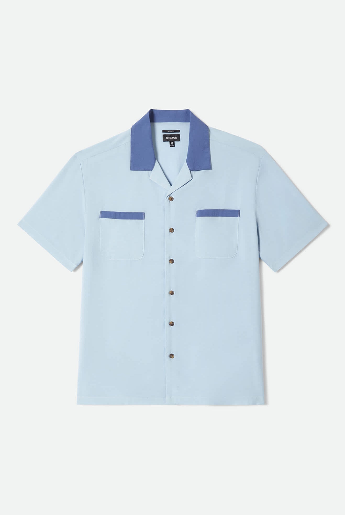 Men's Lafayette Short Sleeve Shirt in the color Blue Aura - Front Product View