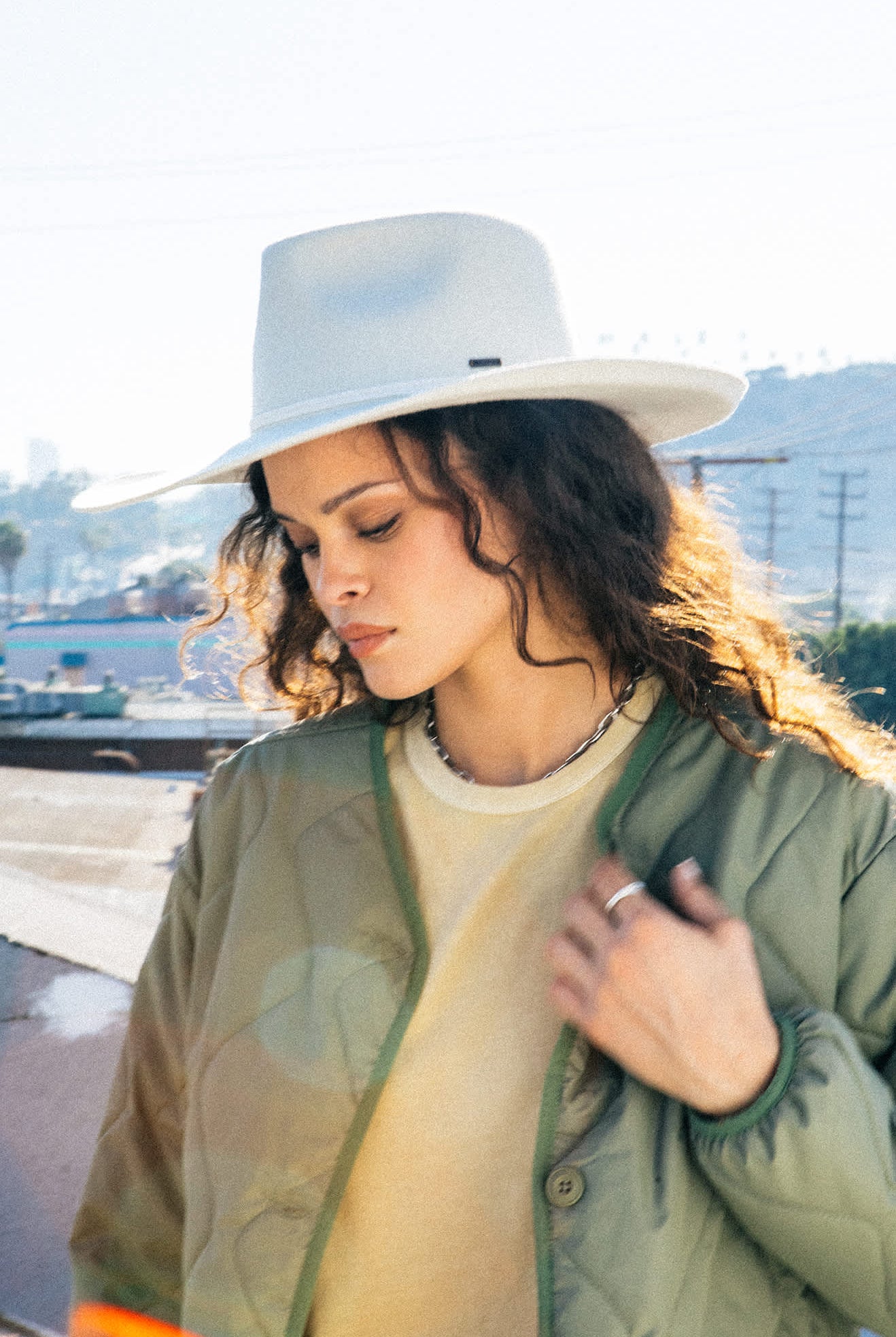 Women's Marlow Rancher Hat in the color Off White - Men's Lifestyle image