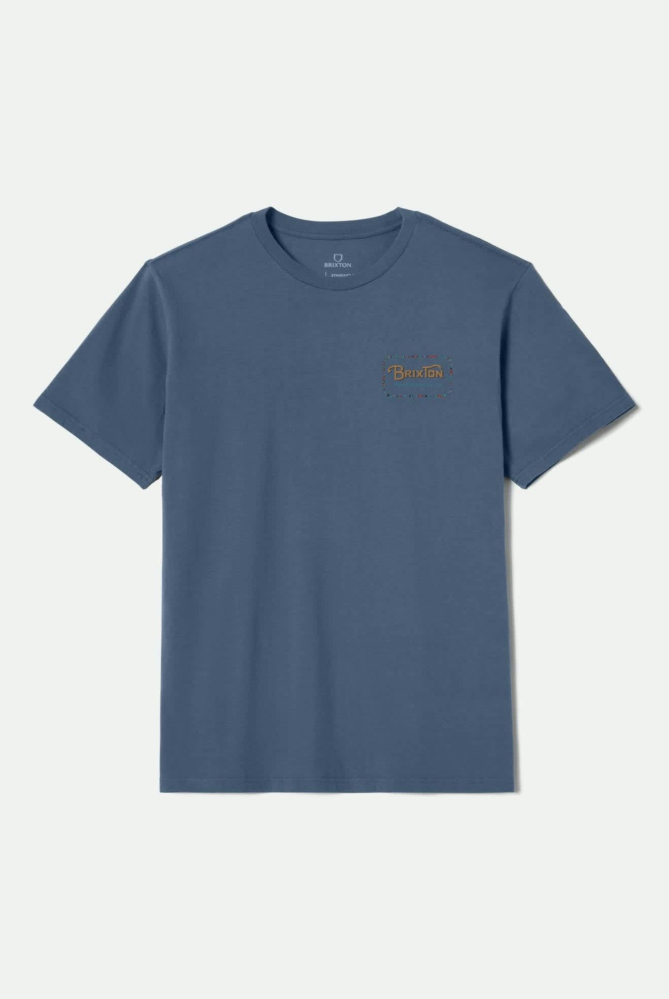Men's Grade S/S Standard T-Shirt in the color Harbor Blue/Black/Marble Teal - Front Product View