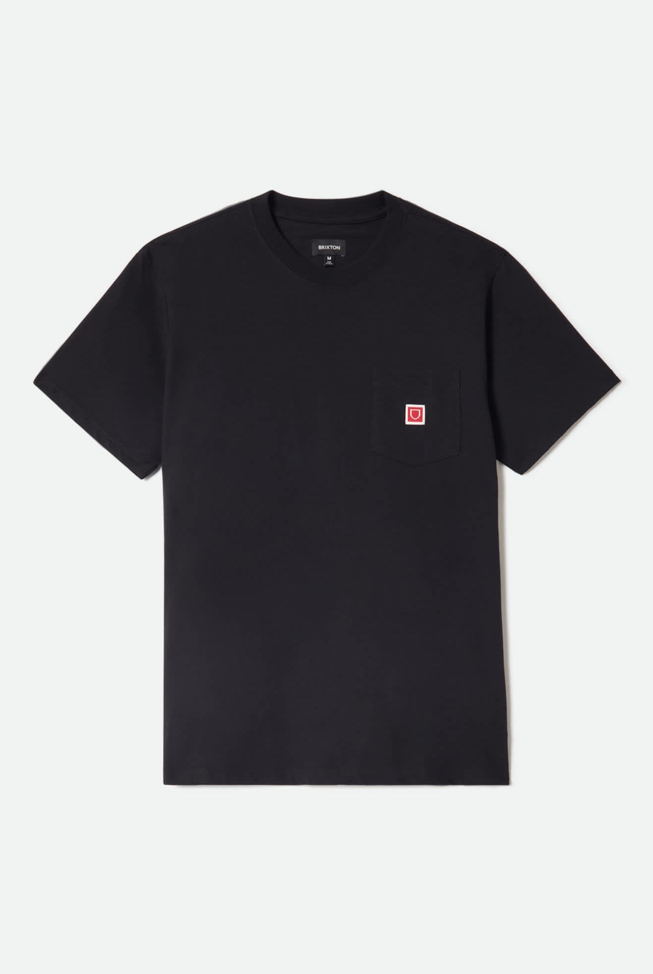 Men's Beta Sheild Short Sleeve Pocket T-Shirt in the color Black - Front Product View