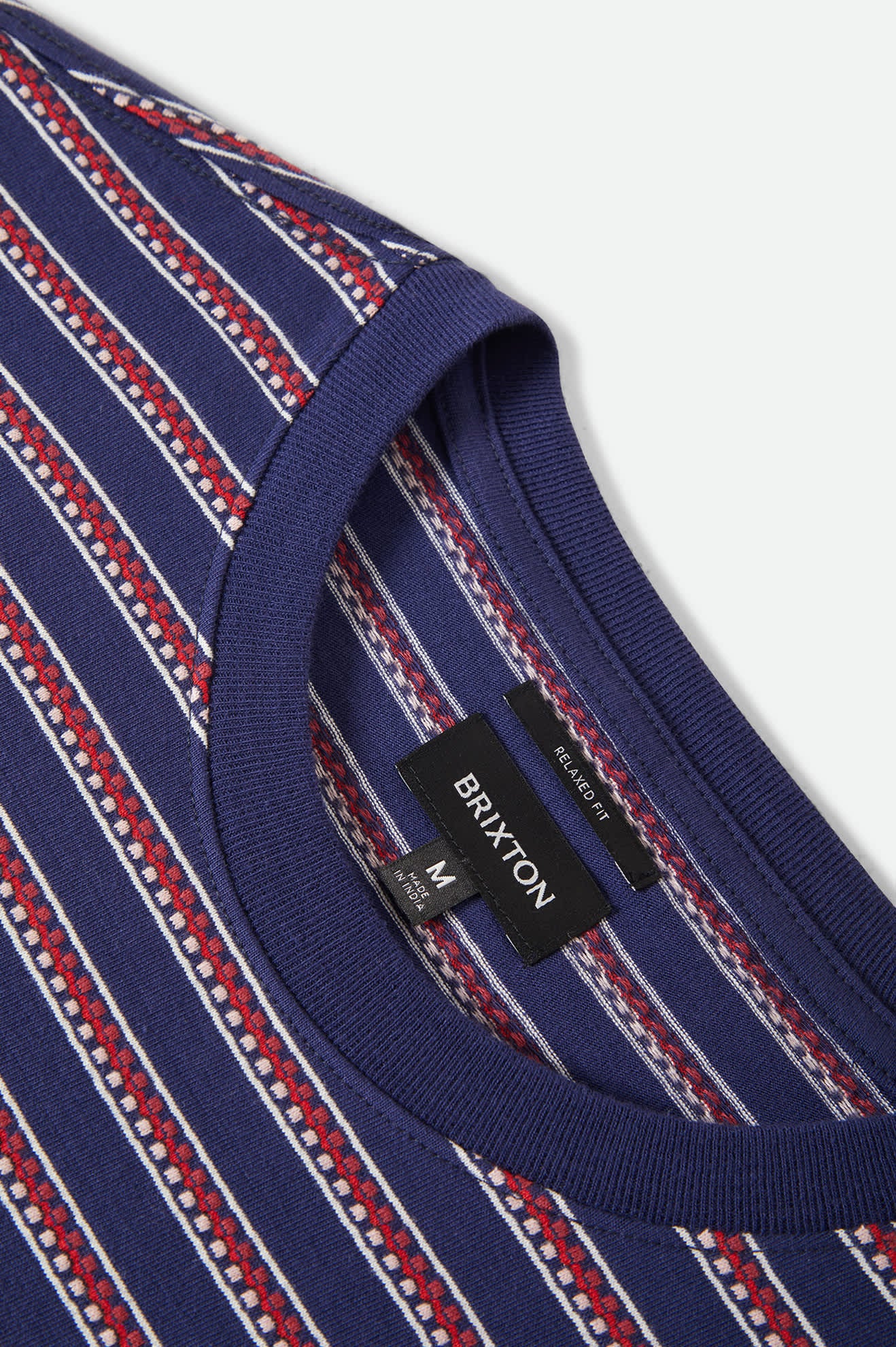 Men's Poolside Pique Box Crop T-Shirt in the color Washed Navy - Additional Laydown image