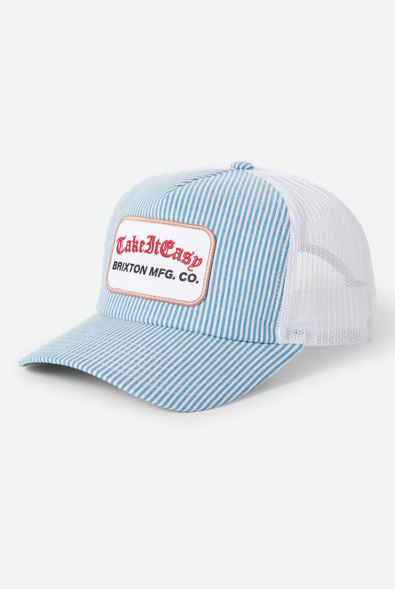 Women's Take It Easy Netplus Trucker Hat in the color Two Boot Stripe - Front Product View