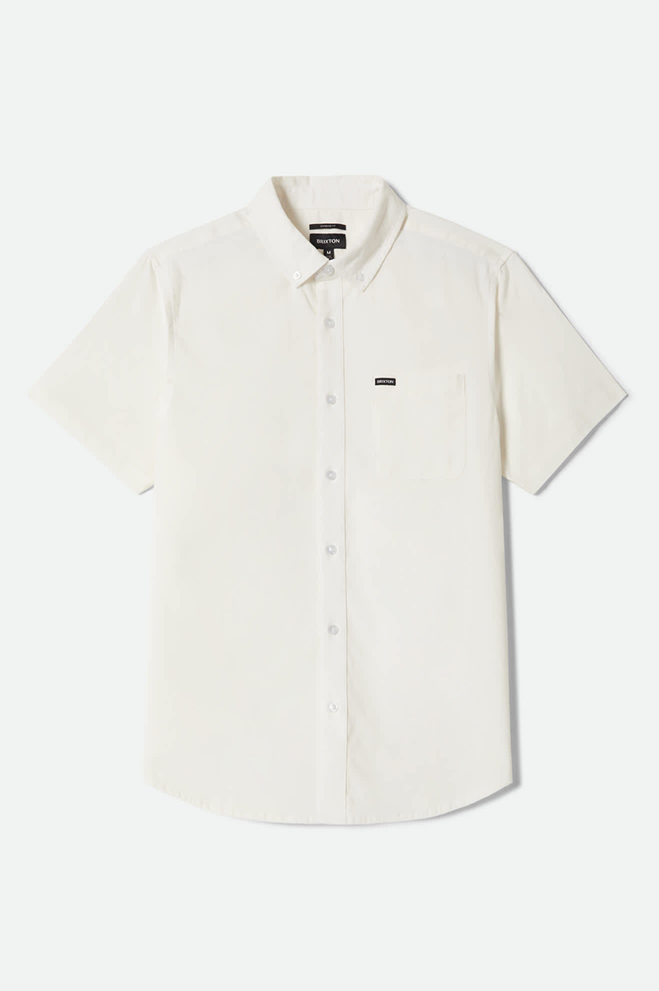 Men's Sanford Oxford Short Sleeve Shirt in the color Off White - Front Product View