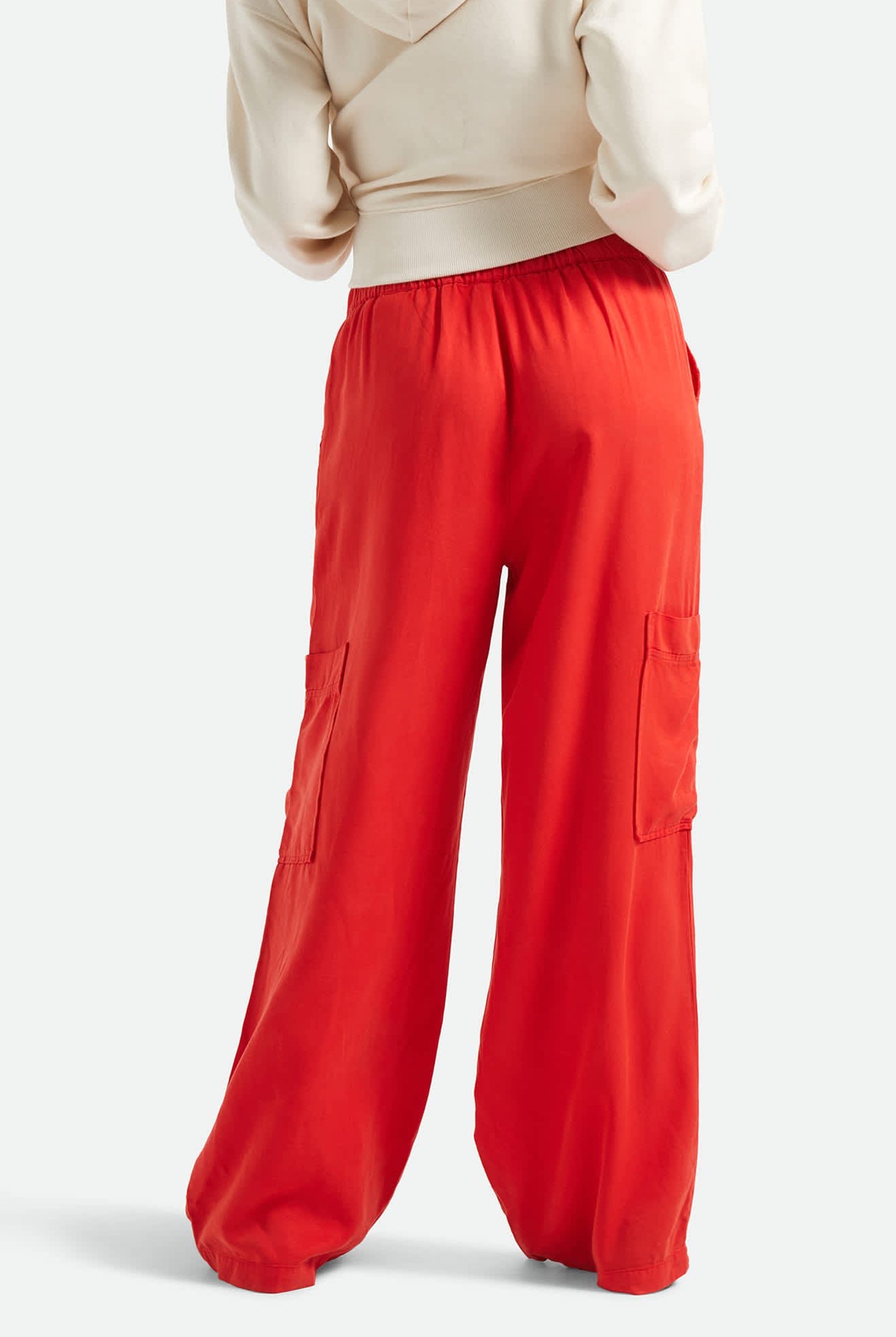 Women's The Mercer Wide Leg Trouser Pant in the color Washed Adrenaline Rush - Women's Back View