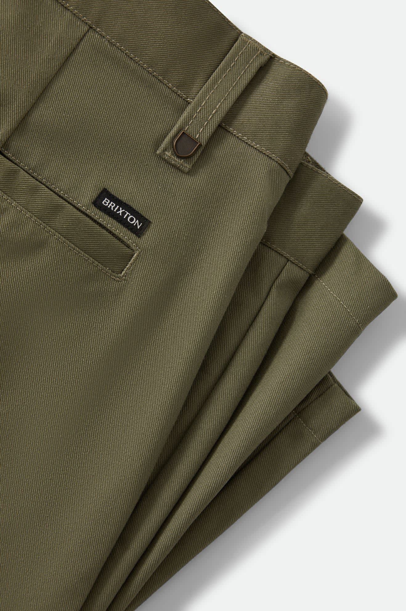 Men's Santo Chino Short in the color Olive Surplus - Additional Laydown image