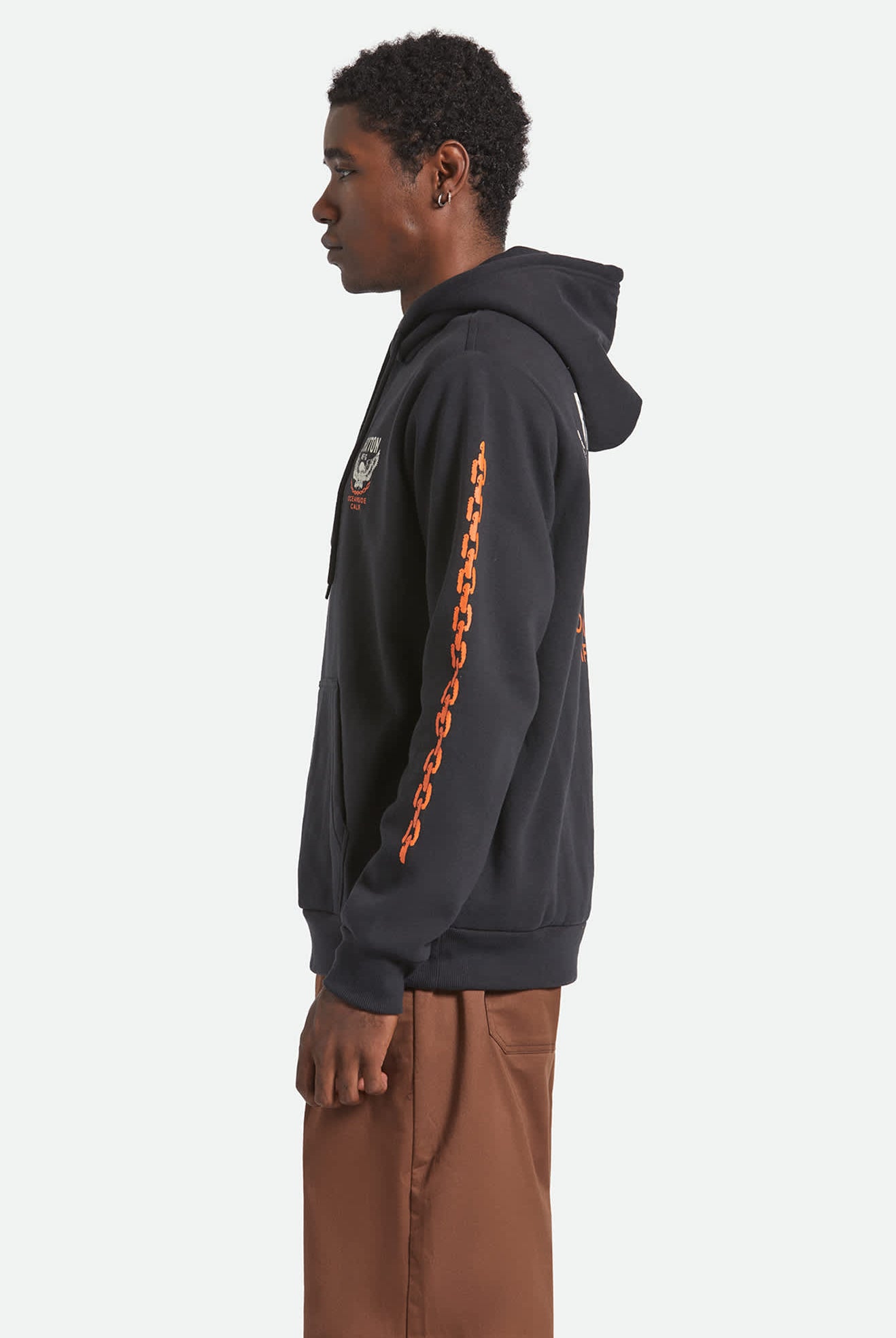 Men's Waller Hoodie in the color Black - Men's Side View