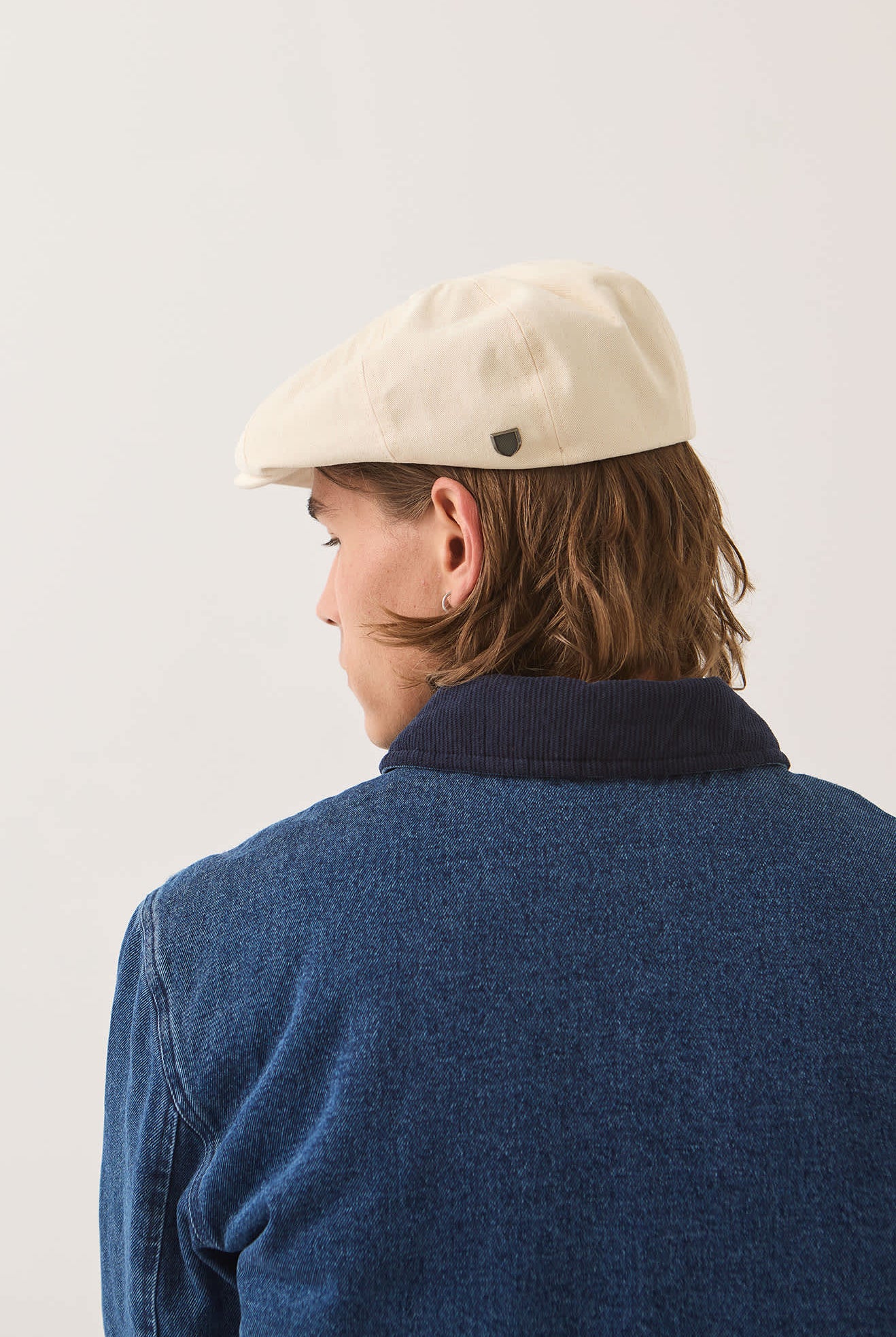 Unisex Brood Newsboy Cap in the color Egret White - Additional Fit image