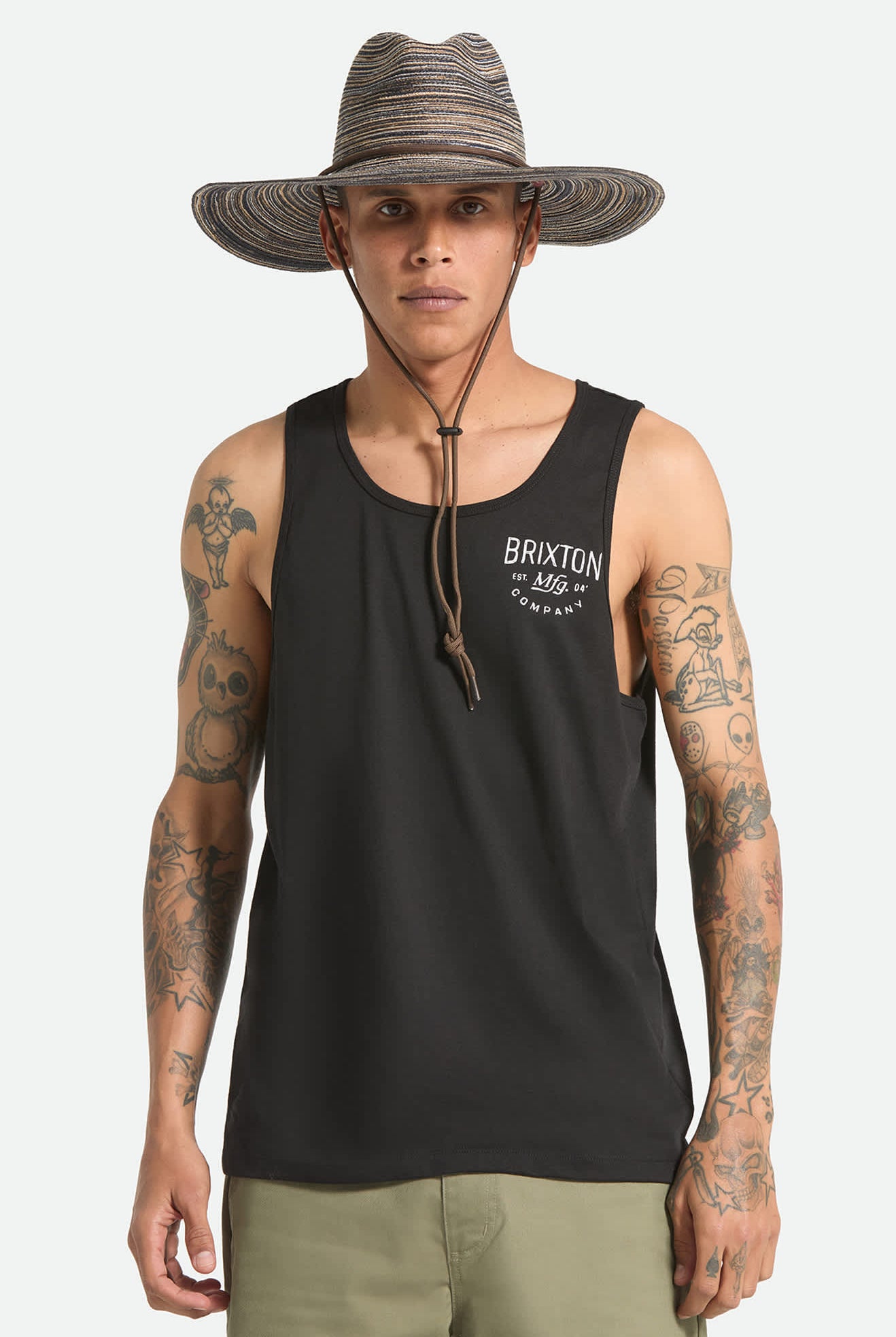Unisex Mitch Packable Sun Hat in the color Brown - Men's Front View