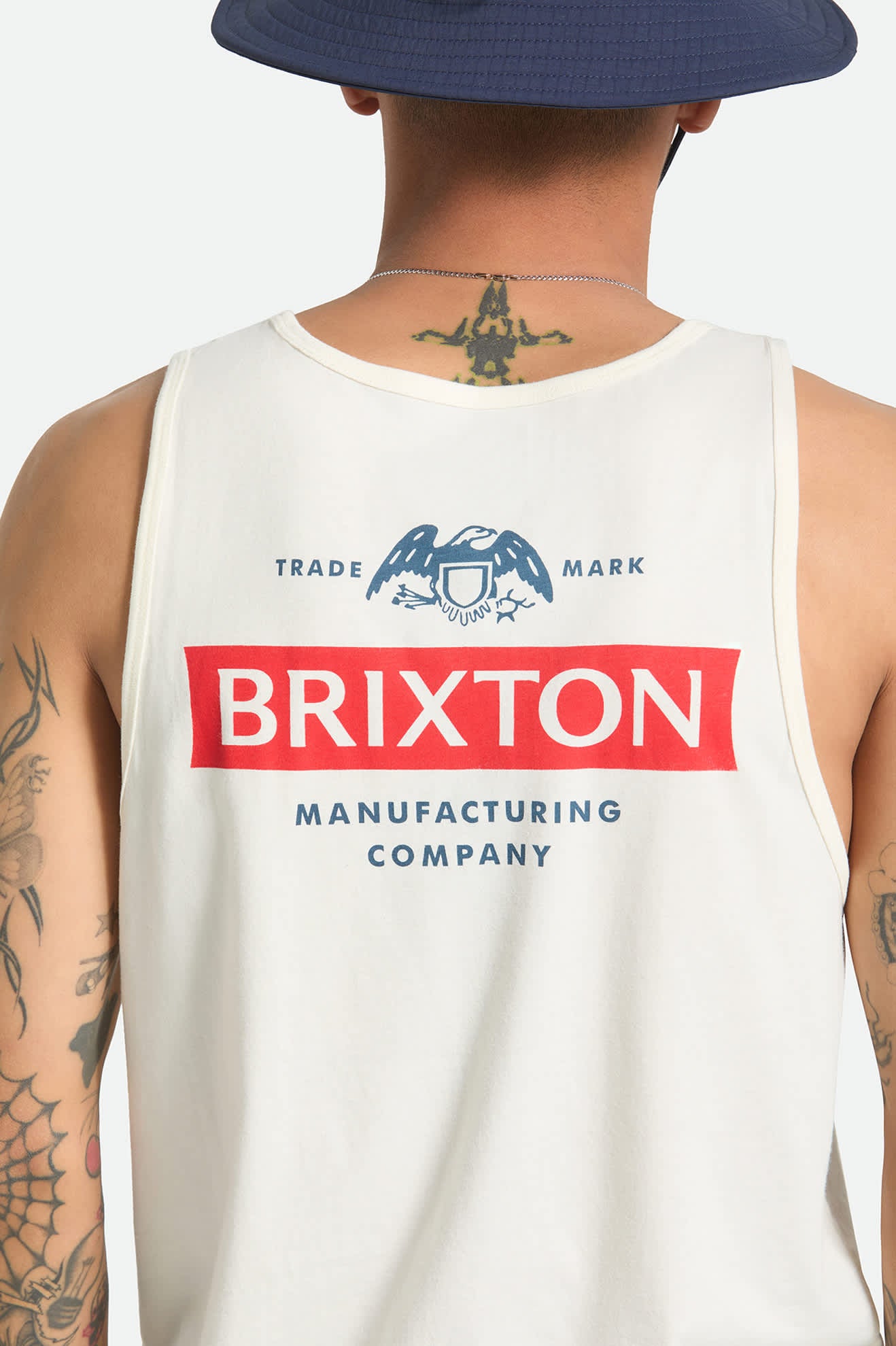 Men's Pinnacle Tank Top in the color Off White - Additional Fit image