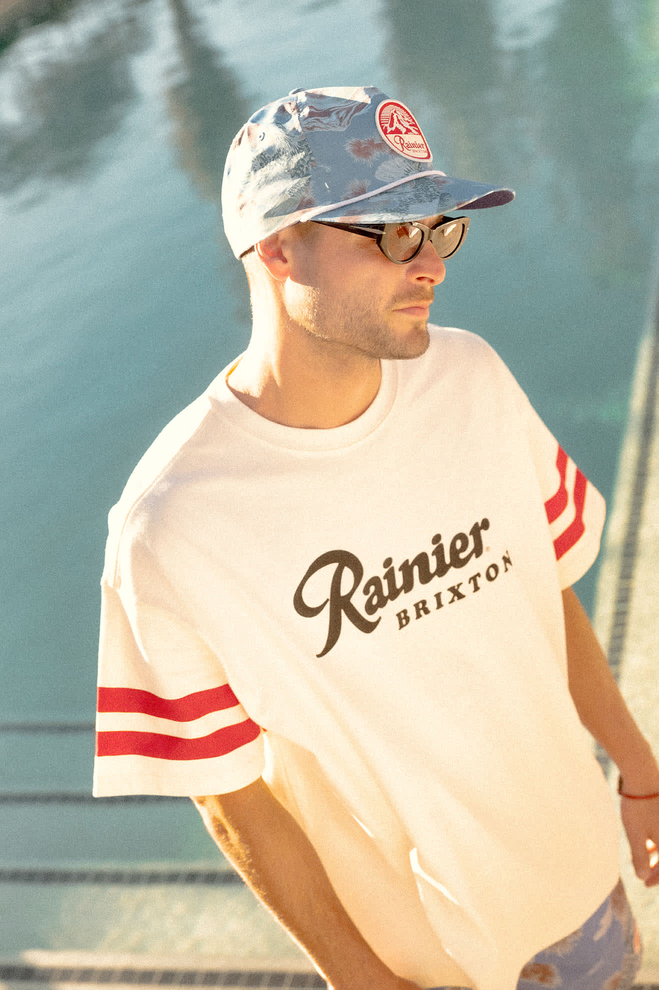 Unisex Rainier X Brixton Snapback in the color Blue Sky - Men's Lifestyle image