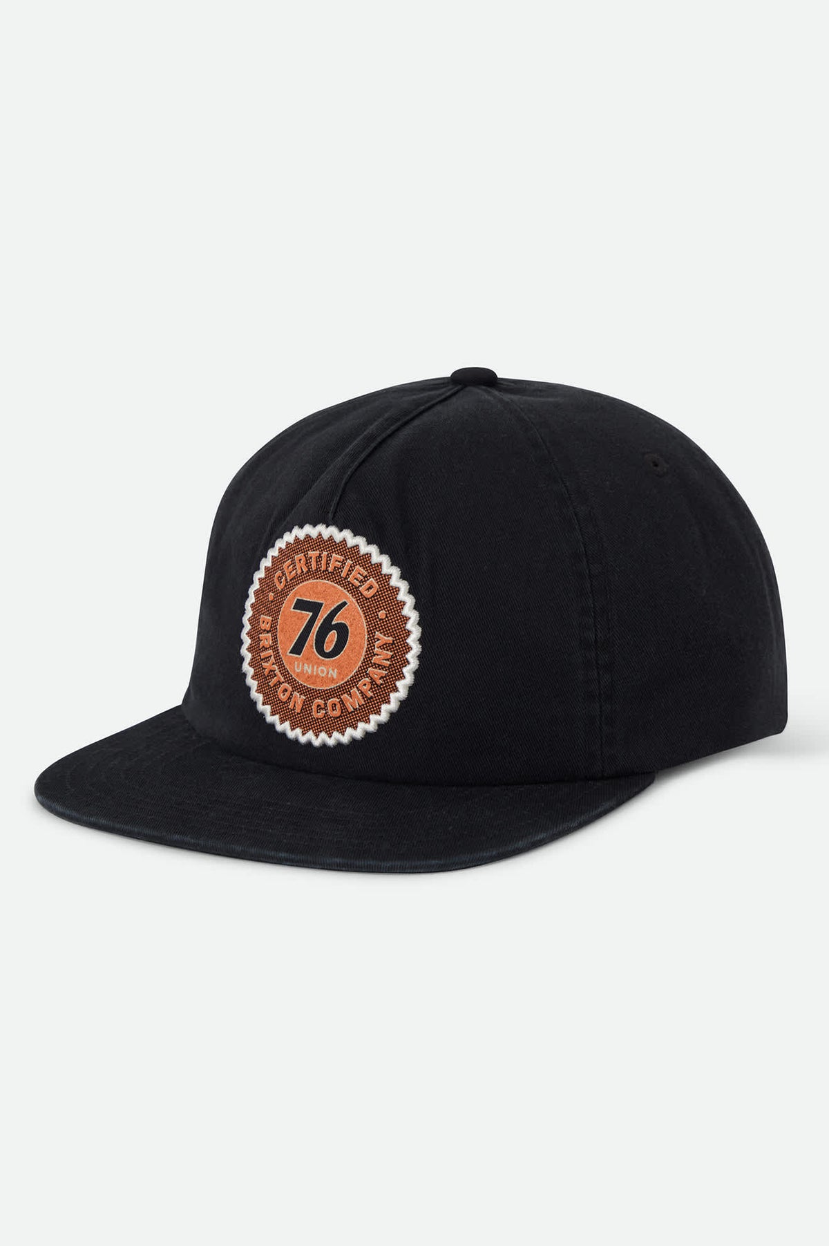 Unisex 76 Certified Snapback in the color Washed Black - Front Product View