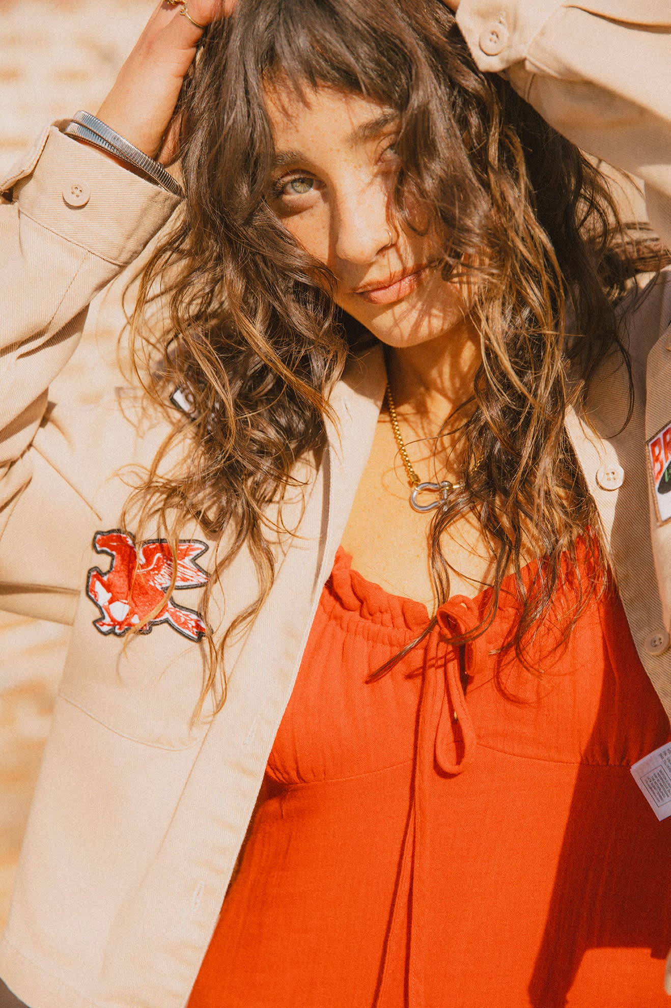 Women's Utopia Patchwork Overshirt in the color Washed Timeless Taupe - Men's Lifestyle image