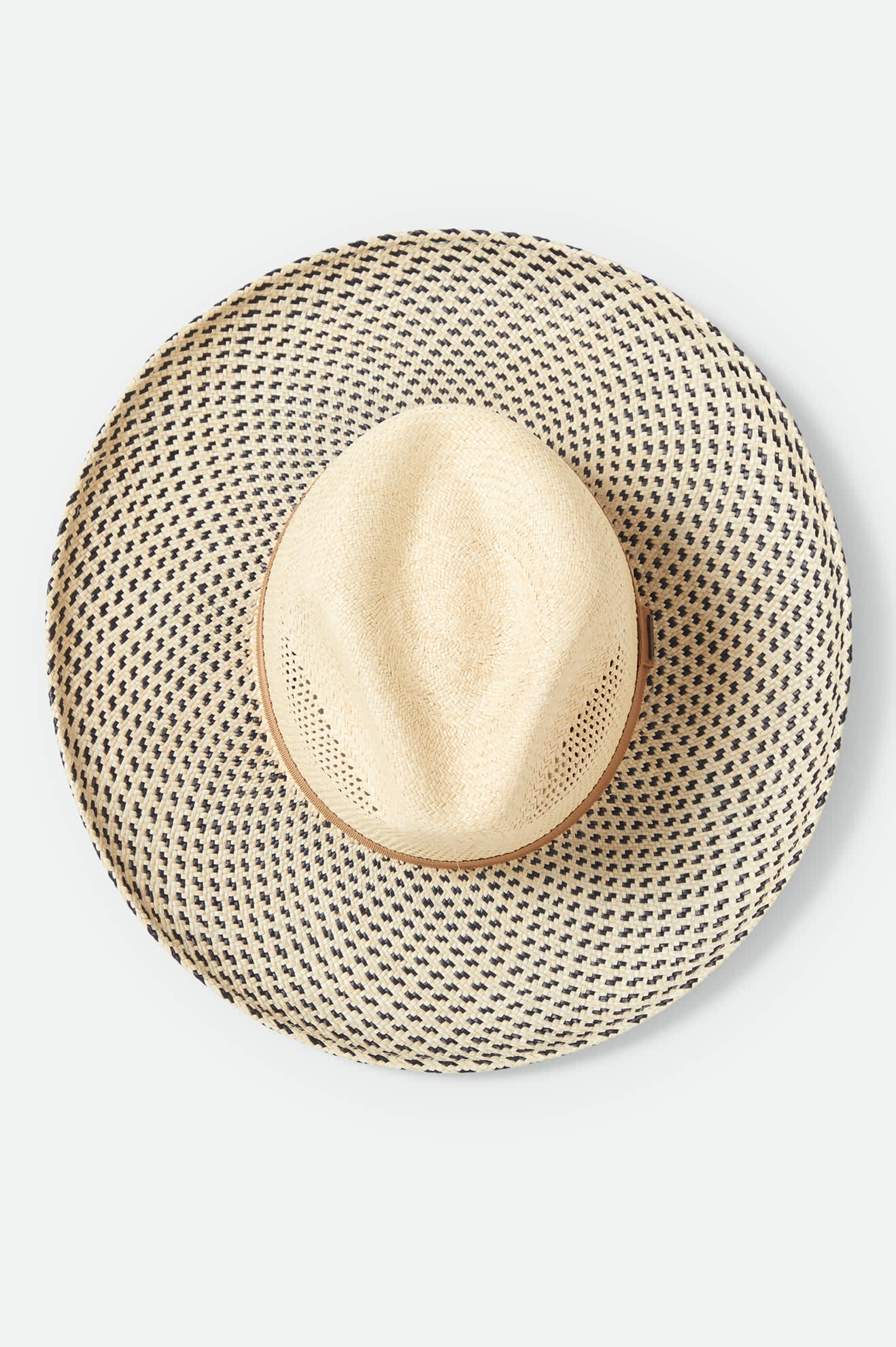 Women's Evangeline Panama Rancher in the color Natural/Black - Additional Laydown image