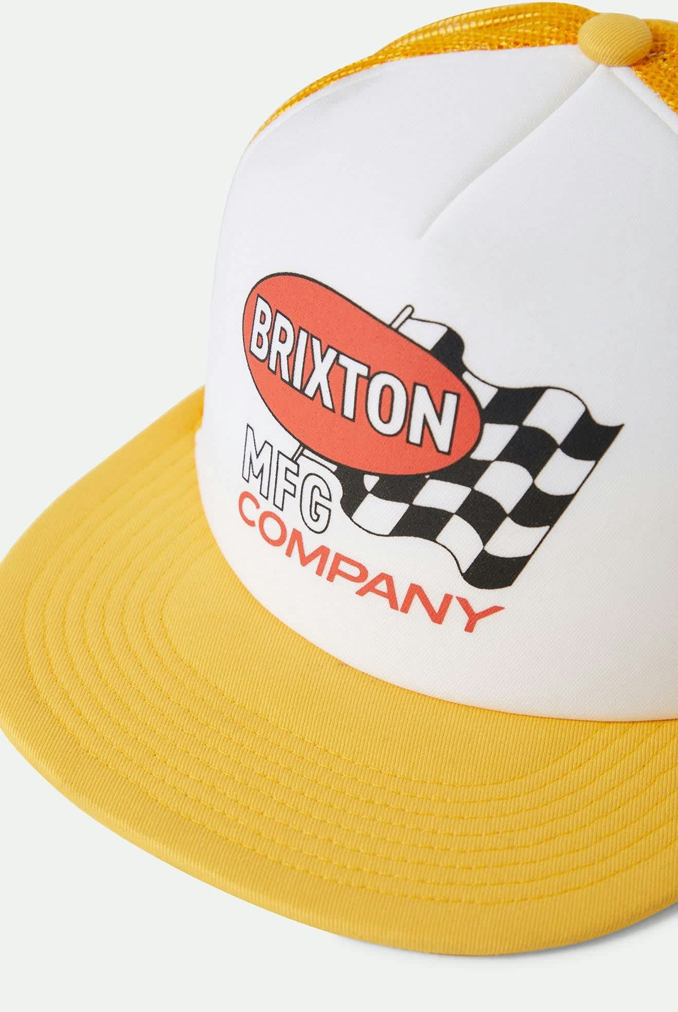 Unisex Collins Trucker Hat in the color Yellow/White/Yellow - Additional Laydown image