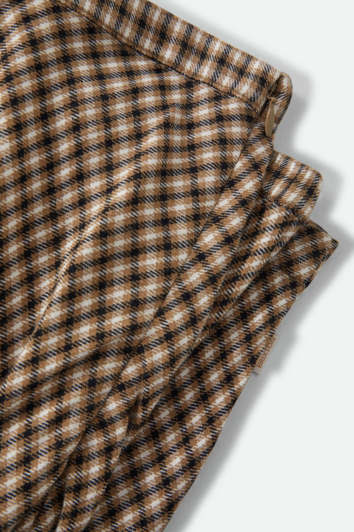 Women's The Molly Silky Skirt in the color Khaki/Off White/Black Micro - Additional Laydown image