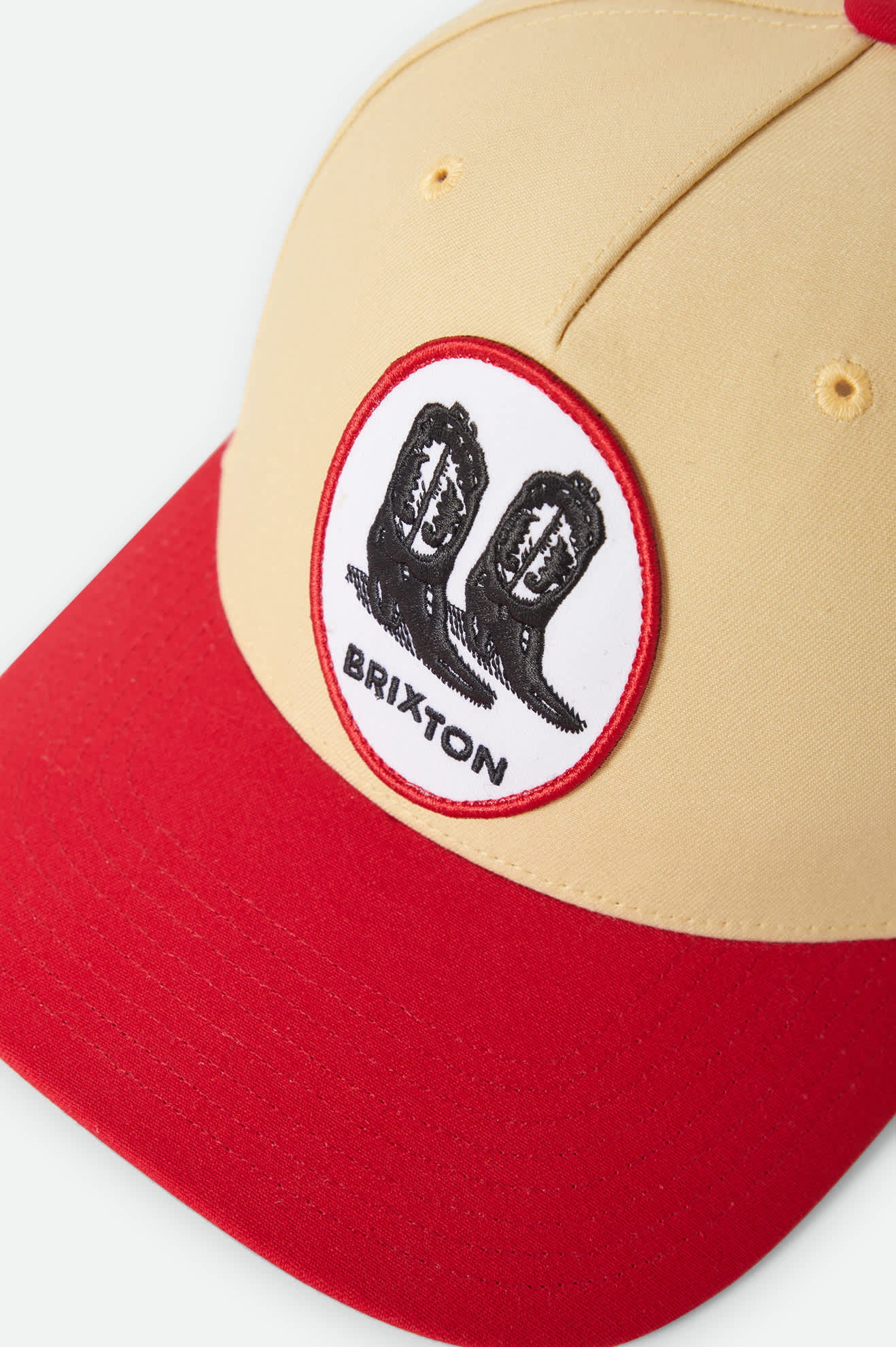 Women's Two Boots Netplus Snapback in the color Celestial Yellow/Red - Additional Laydown image